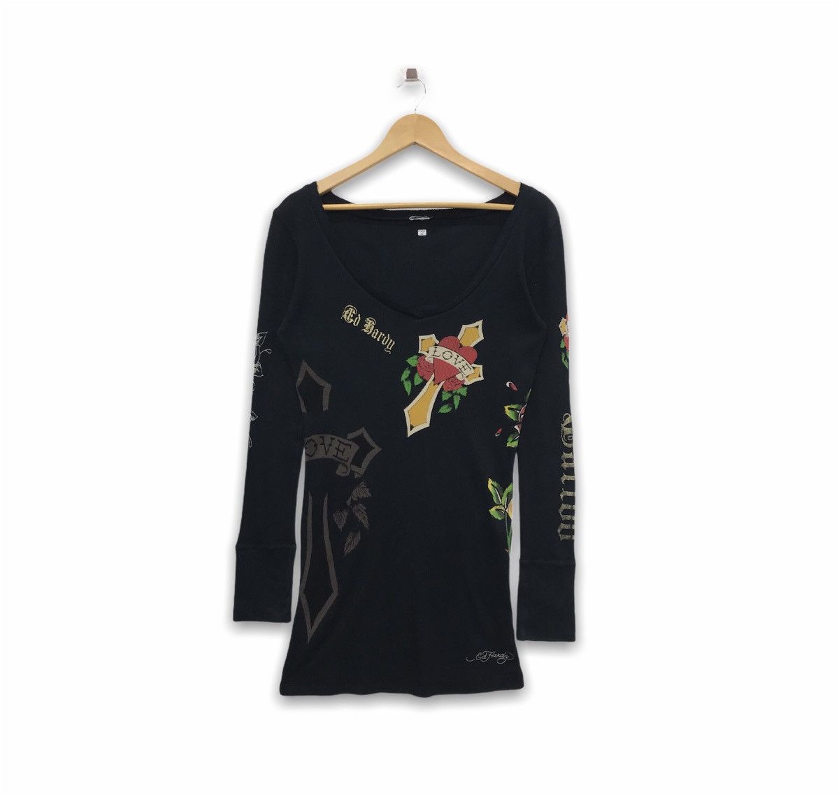 Christian Audigier × Ed Hardy Rare!! ED HARDY By Christian Audigier Long Sleeve Tee Size US S / EU 44-46 / 1 - 1 Thumbnail