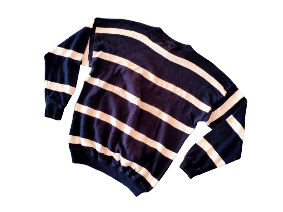 Homespun Knitwear × United Colors Of Benetton United Colour Of Benetton Spellout Woven Striped Size US XL / EU 56 / 4 - 2 Thumbnail