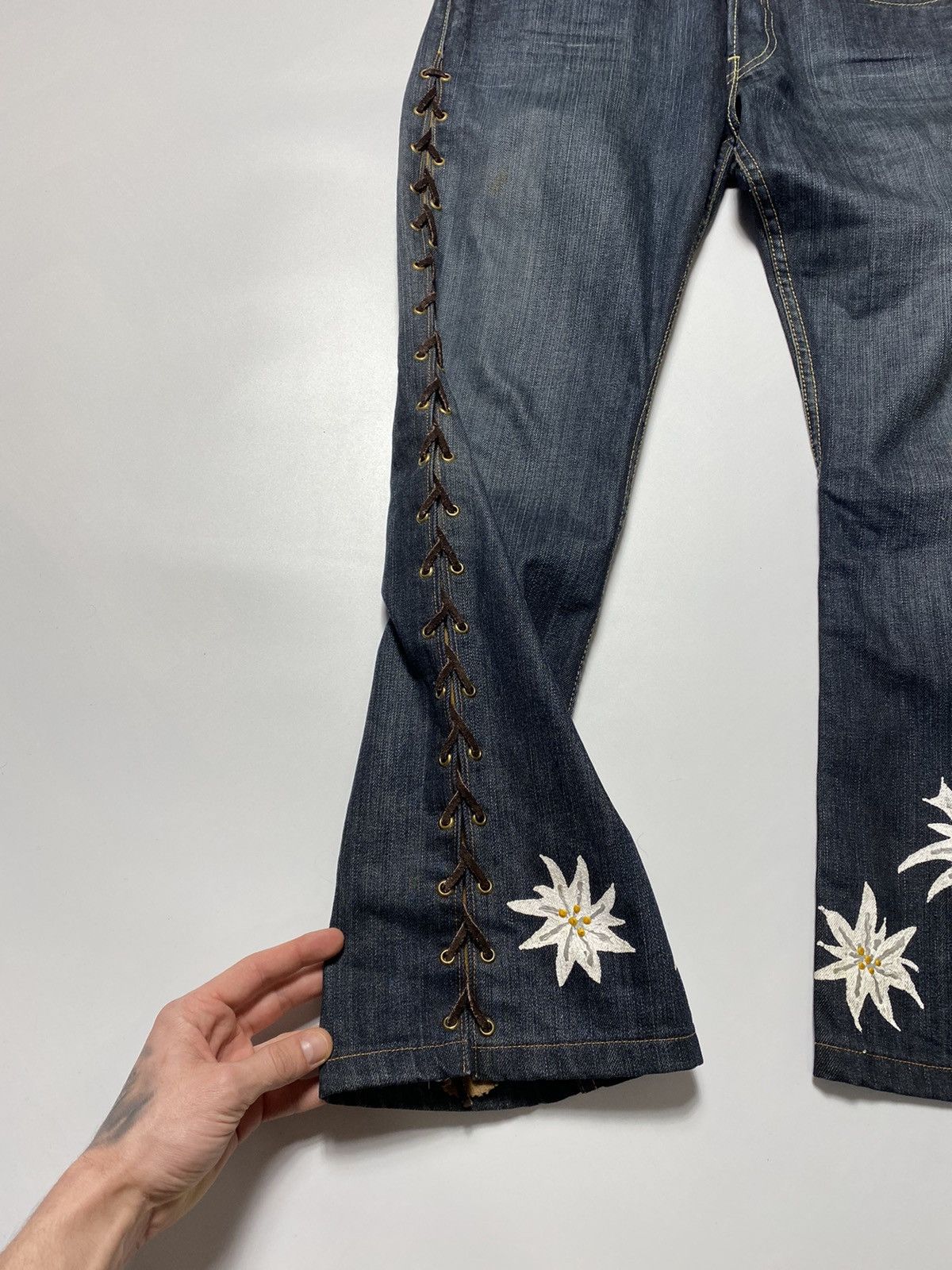 Levi's Vintage Levi's custom florals bandage flare jeans y2k Size US 30 / EU 46 - 4 Thumbnail