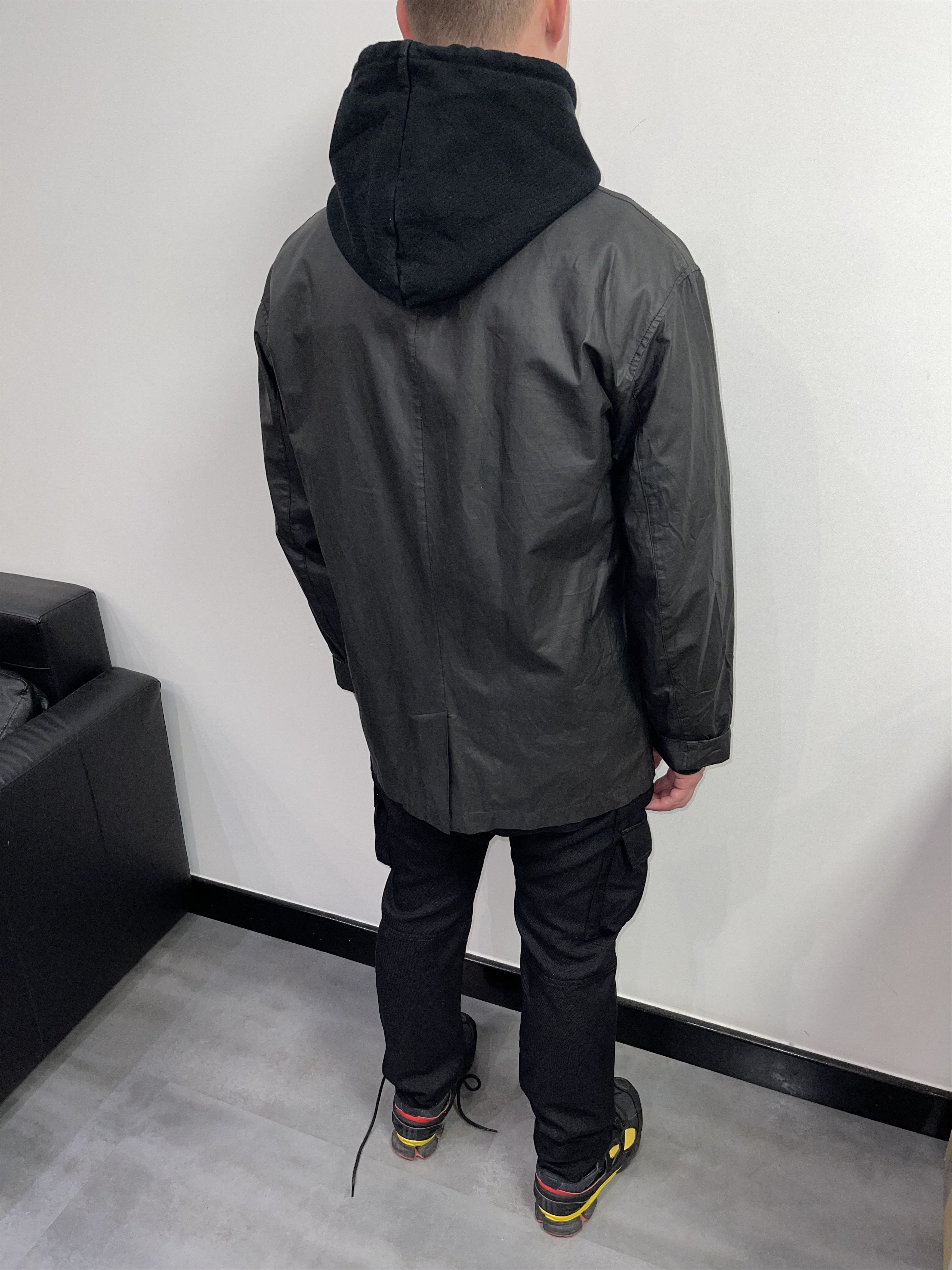 Versace Vintage Versace Graphite Black Waxed Denim Jacket Size US XL / EU 56 / 4 - 3 Thumbnail