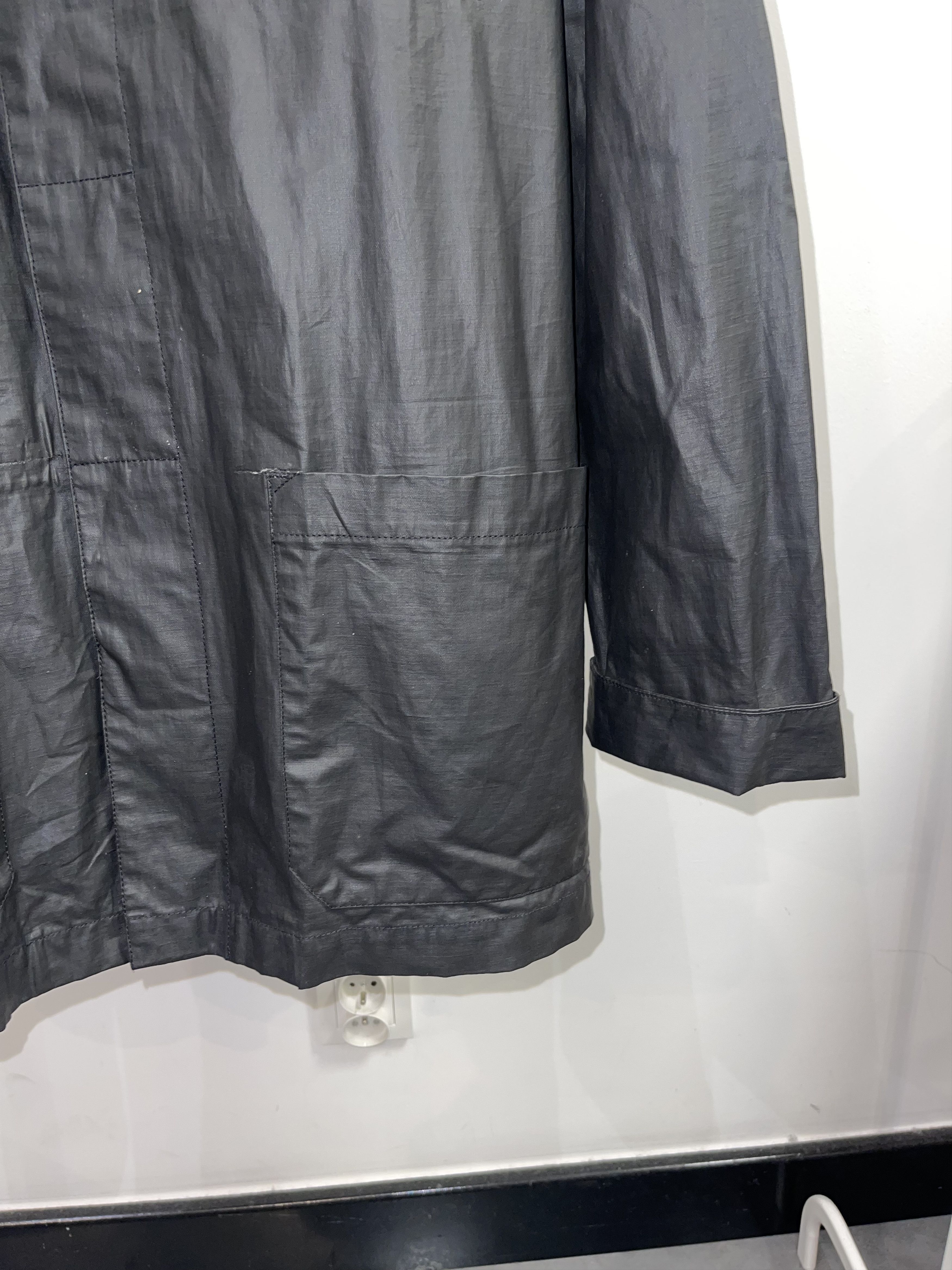 Versace Vintage Versace Graphite Black Waxed Denim Jacket Size US XL / EU 56 / 4 - 6 Thumbnail