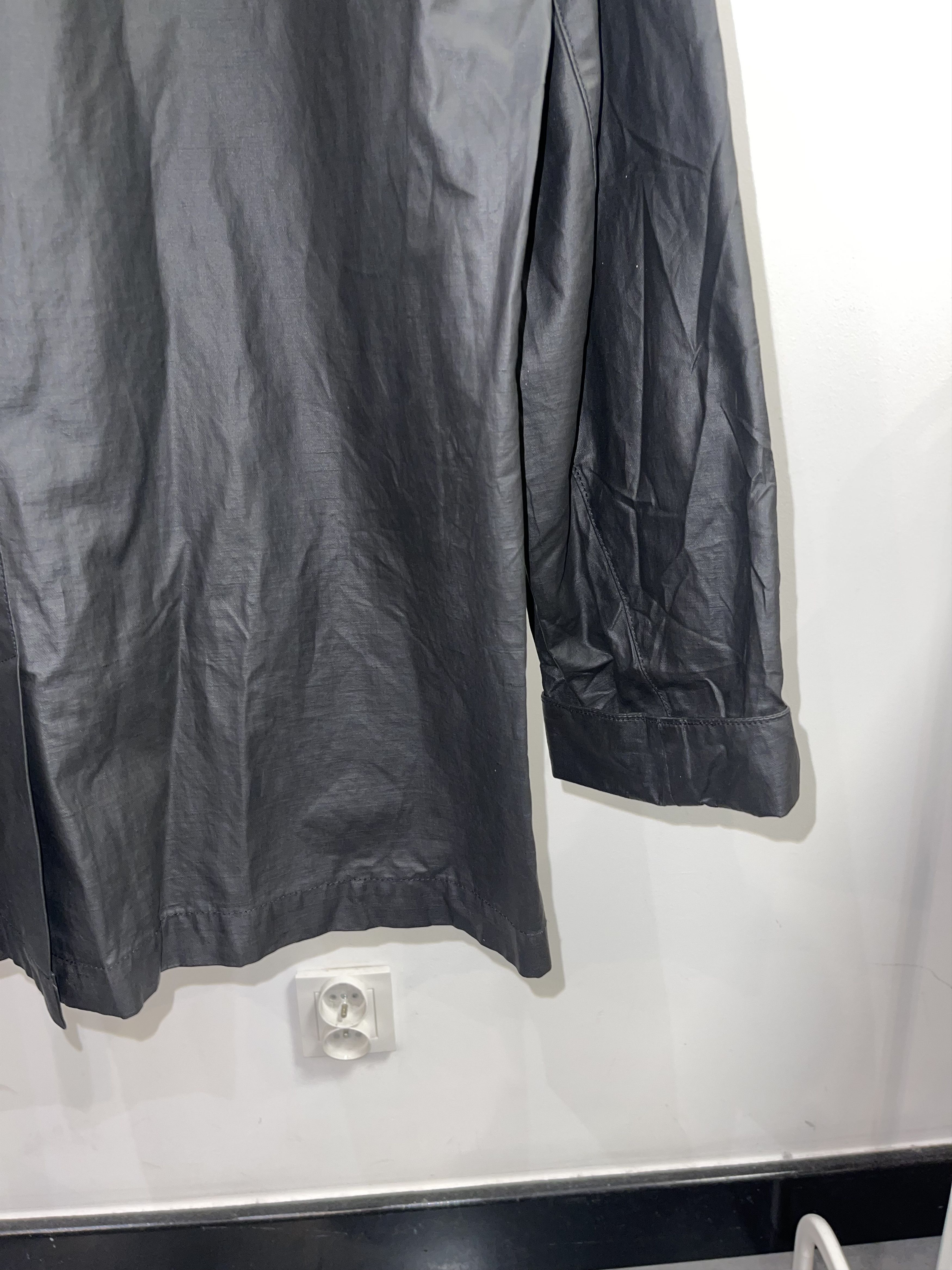 Versace Vintage Versace Graphite Black Waxed Denim Jacket Size US XL / EU 56 / 4 - 9 Thumbnail