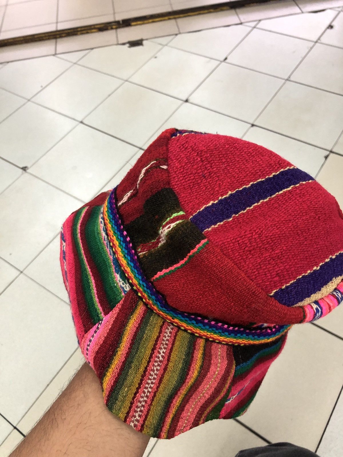 Japanese Brand VINTAGE MEXICAN BLANKET BUCKET HAT CAP HIPPIES PSYCHEDELIC Size ONE SIZE - 2 Thumbnail