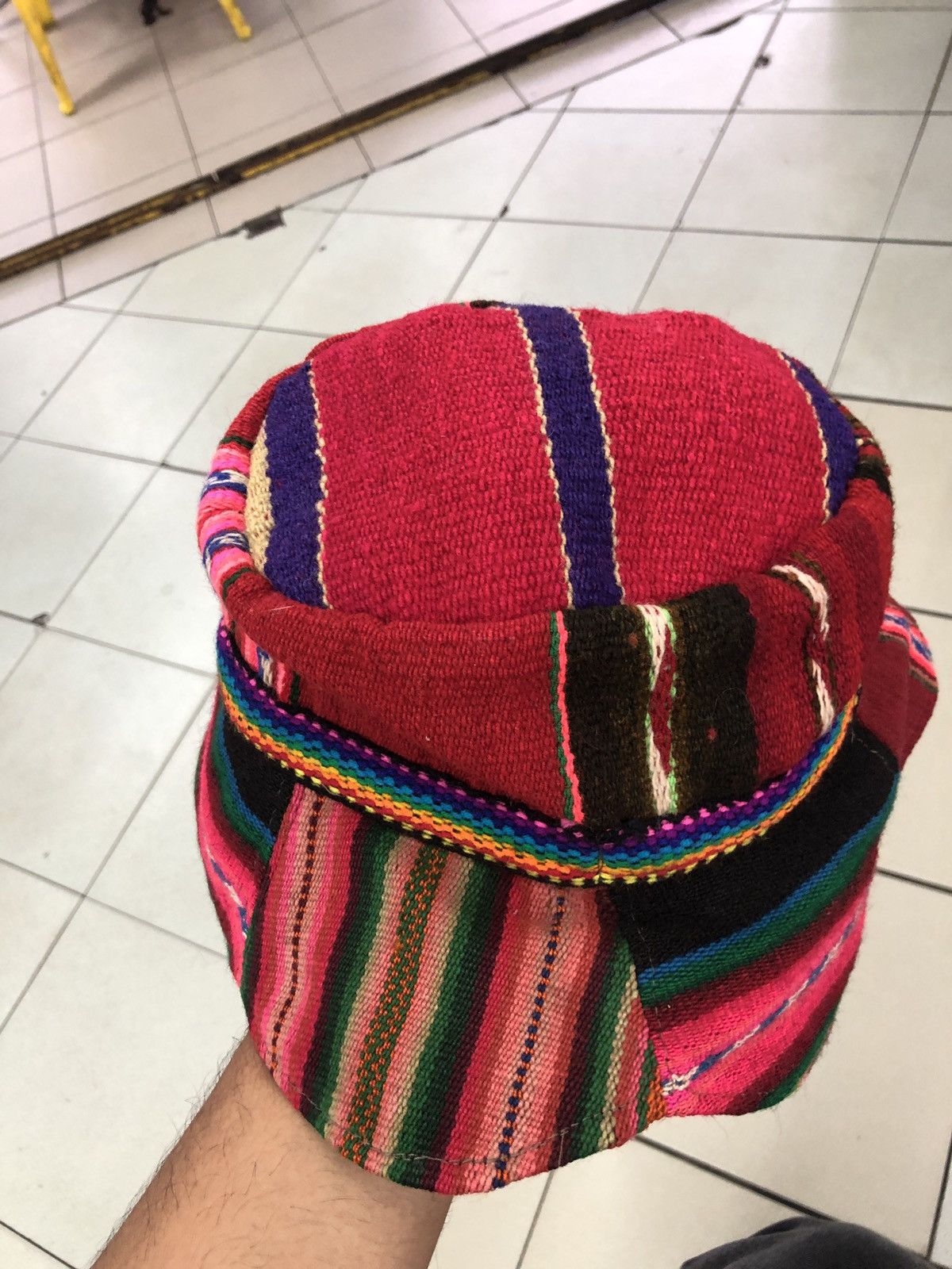 Japanese Brand VINTAGE MEXICAN BLANKET BUCKET HAT CAP HIPPIES PSYCHEDELIC Size ONE SIZE - 5 Thumbnail
