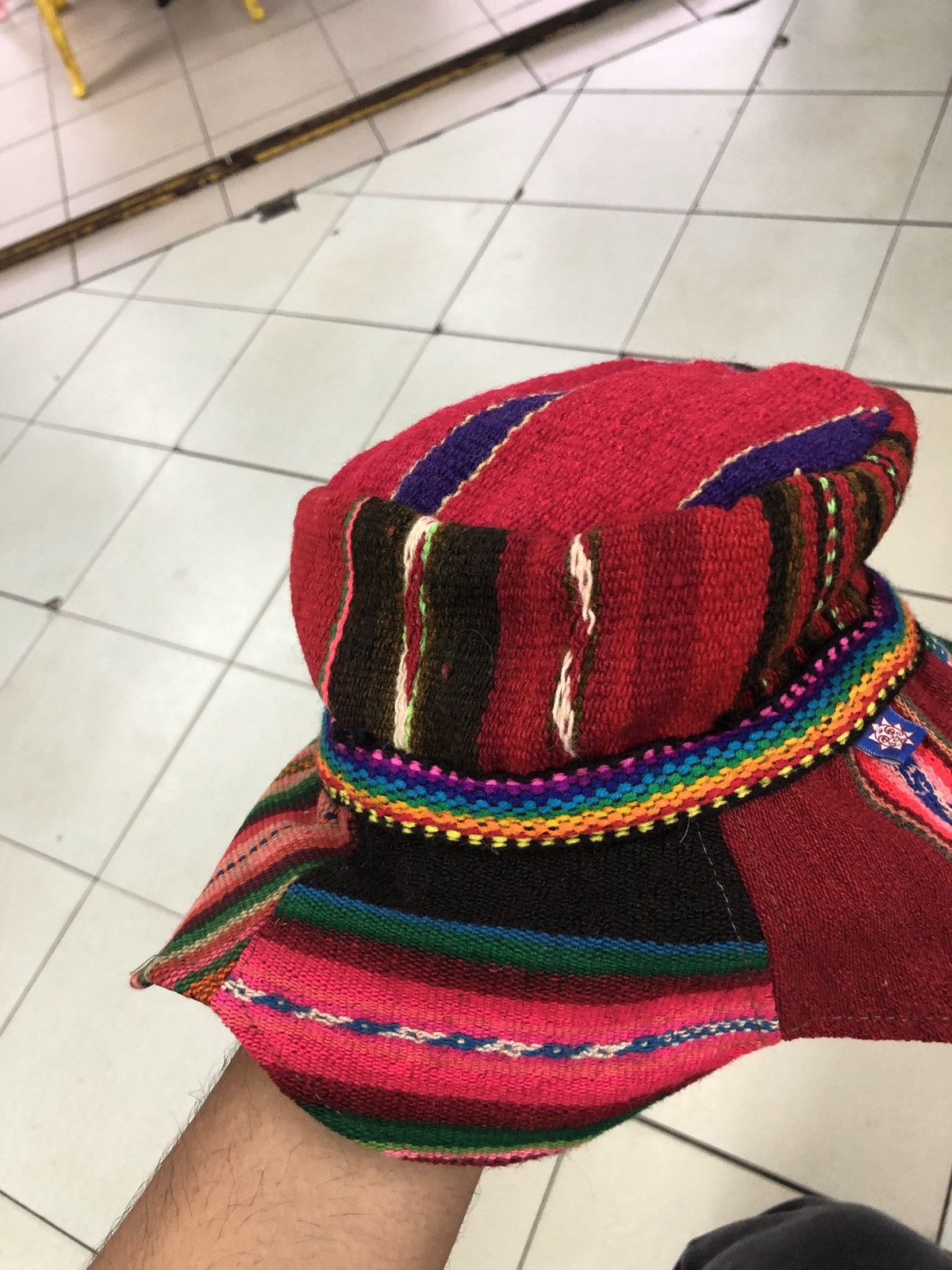 Japanese Brand VINTAGE MEXICAN BLANKET BUCKET HAT CAP HIPPIES PSYCHEDELIC Size ONE SIZE - 6 Thumbnail