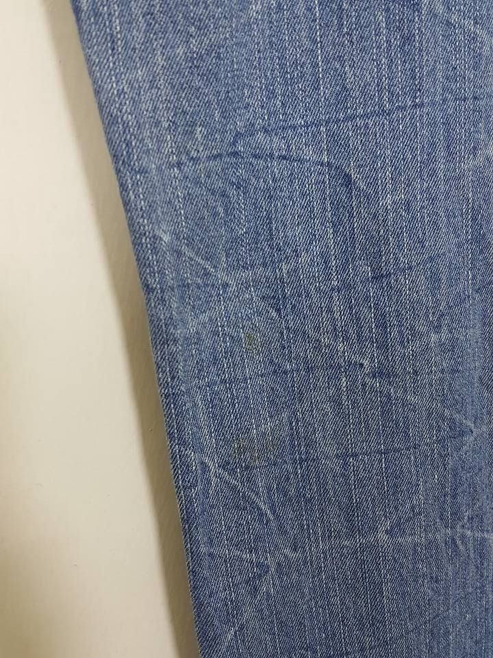 Designer × Japanese Brand Unique Hickory Patchwork Distressed Denim Jeans Pants Size US 29 - 12 Thumbnail
