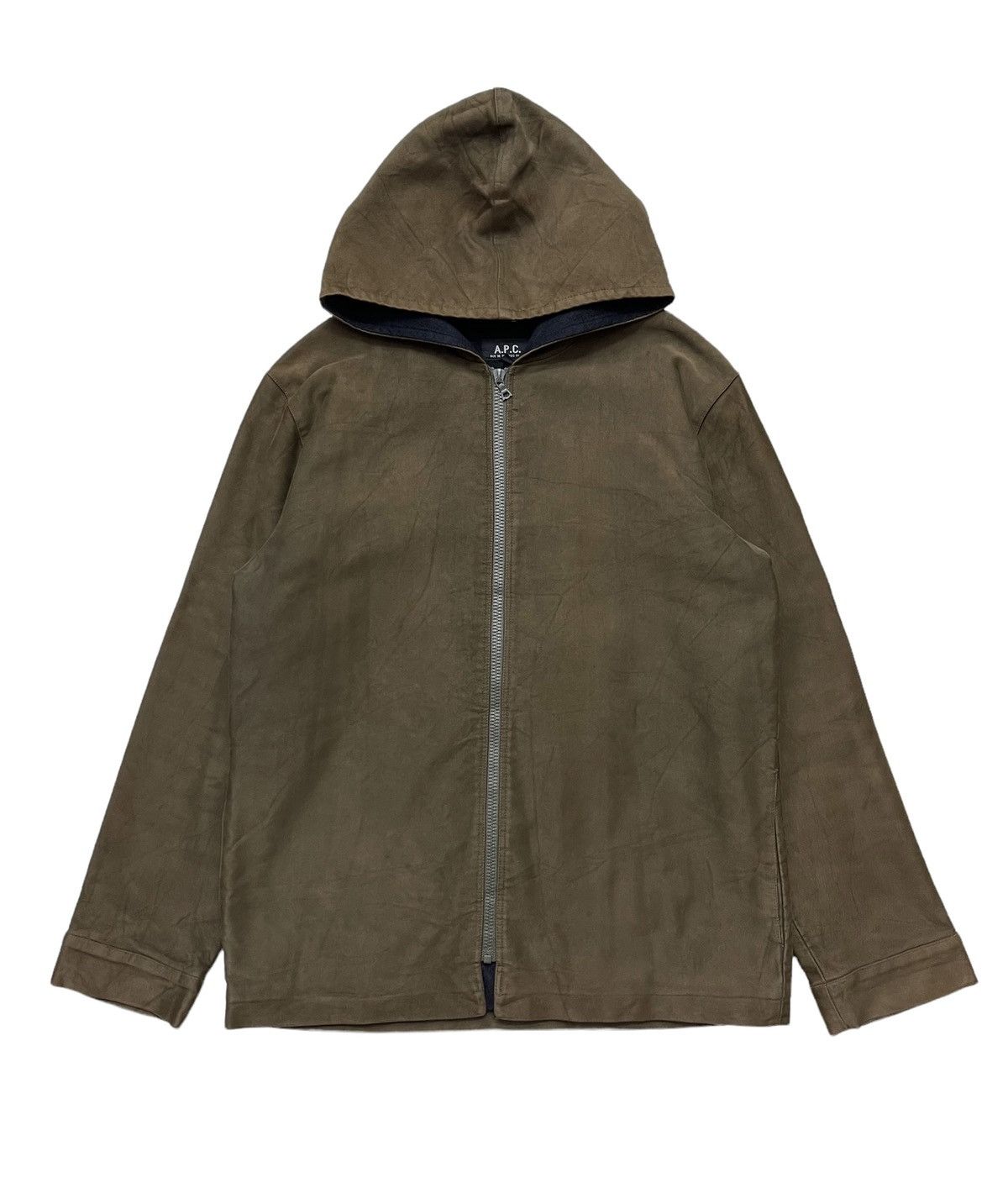 2000s A.P.C. corduroy jacket riri zip Corduroy jacket with patch