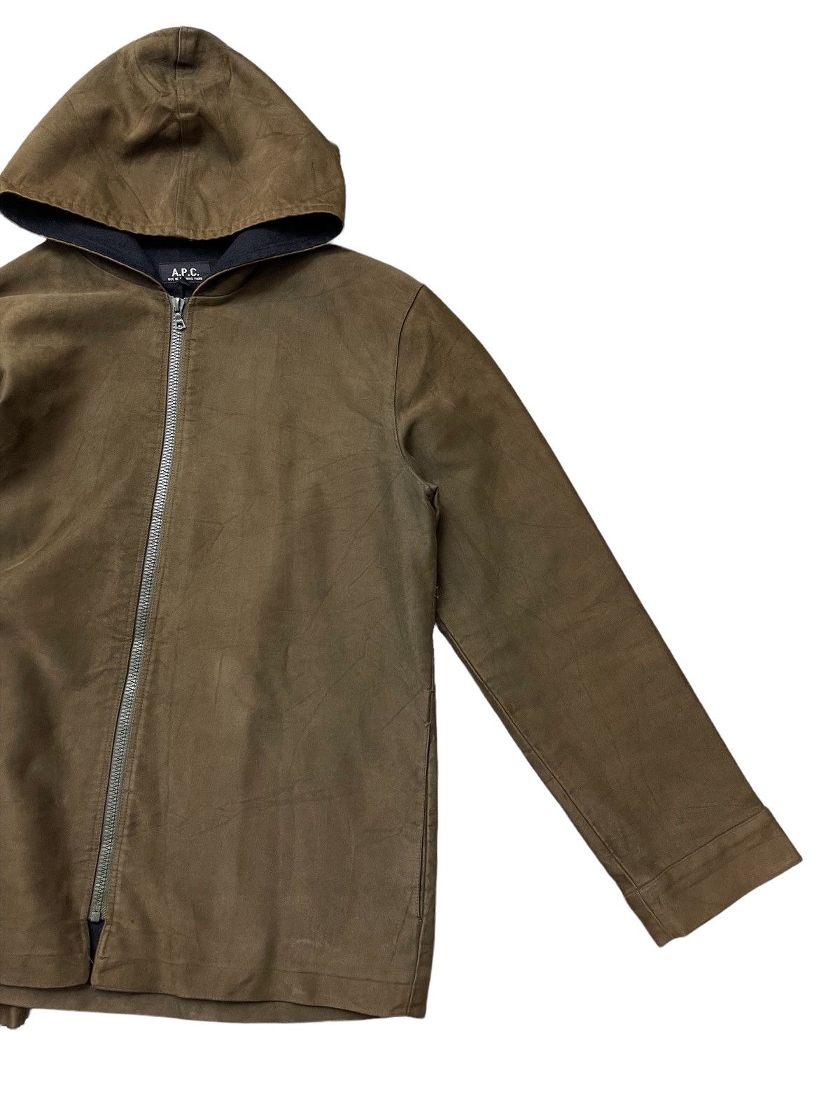 A.P.C. VINTAGE A.P.C HOODIE RIRI ZIPPER MOLESKINE JACKET (size 1) Size US M / EU 48-50 / 2 - 6 Thumbnail