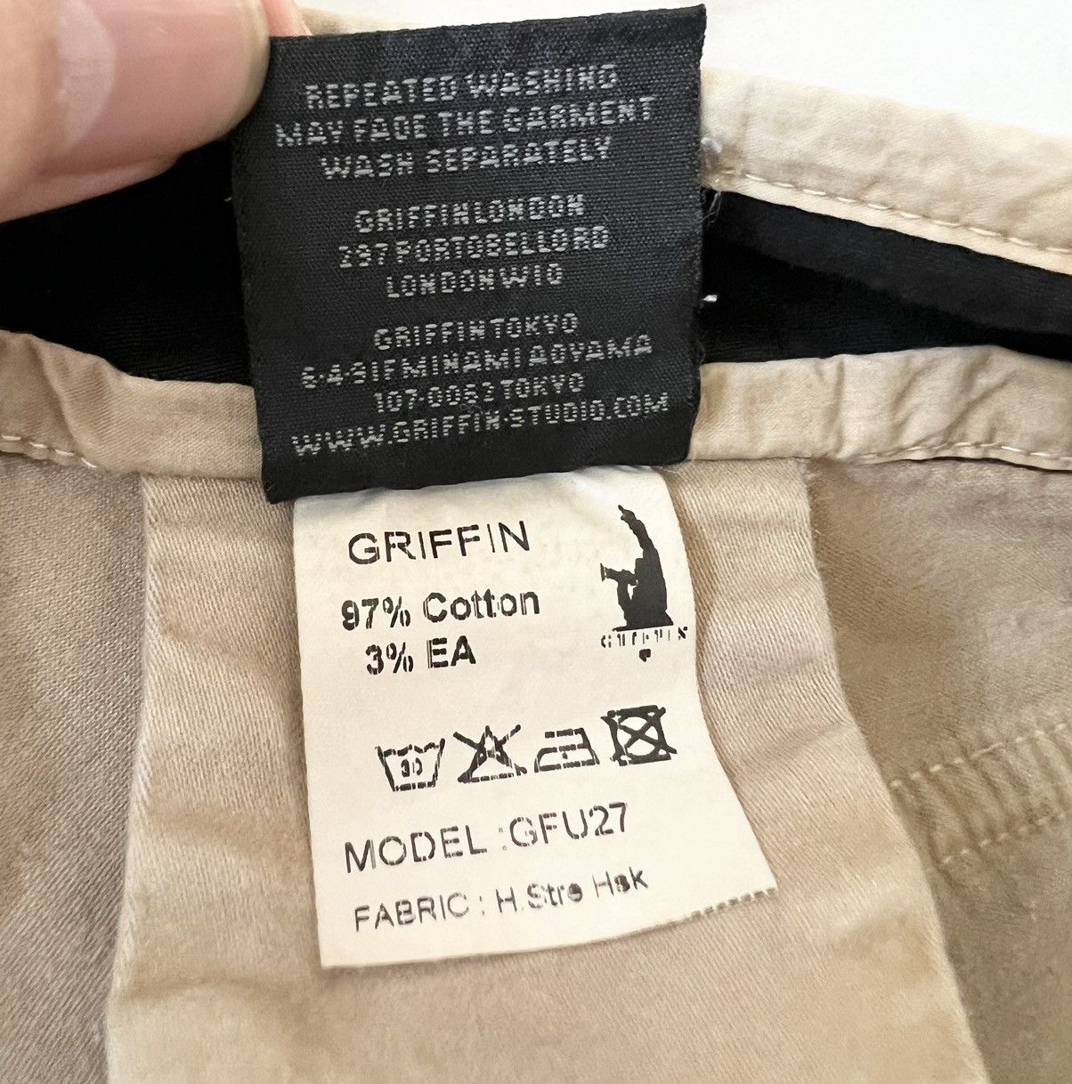 Griffin **SOLD** Griffin Moleskin Gas Mask Cargo Flared Pante Size US 31 - 12 Thumbnail