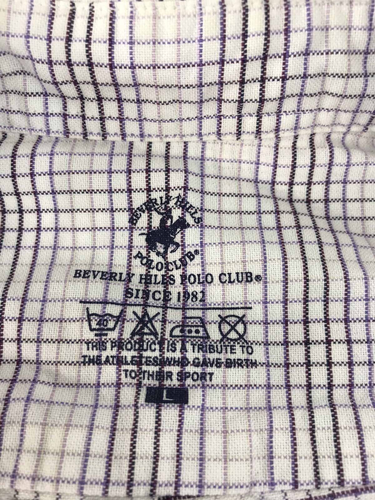 Beverly Hills Polo Club Beverly Hills Polo Club Single Pocket Plaid Check K135j Size US L / EU 52-54 / 3 - 7 Thumbnail