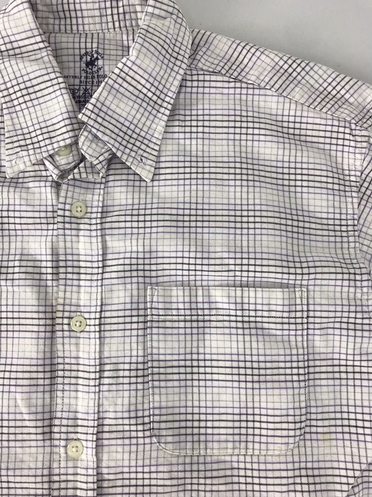 Beverly Hills Polo Club Beverly Hills Polo Club Single Pocket Plaid Check K135j Size US L / EU 52-54 / 3 - 4 Thumbnail