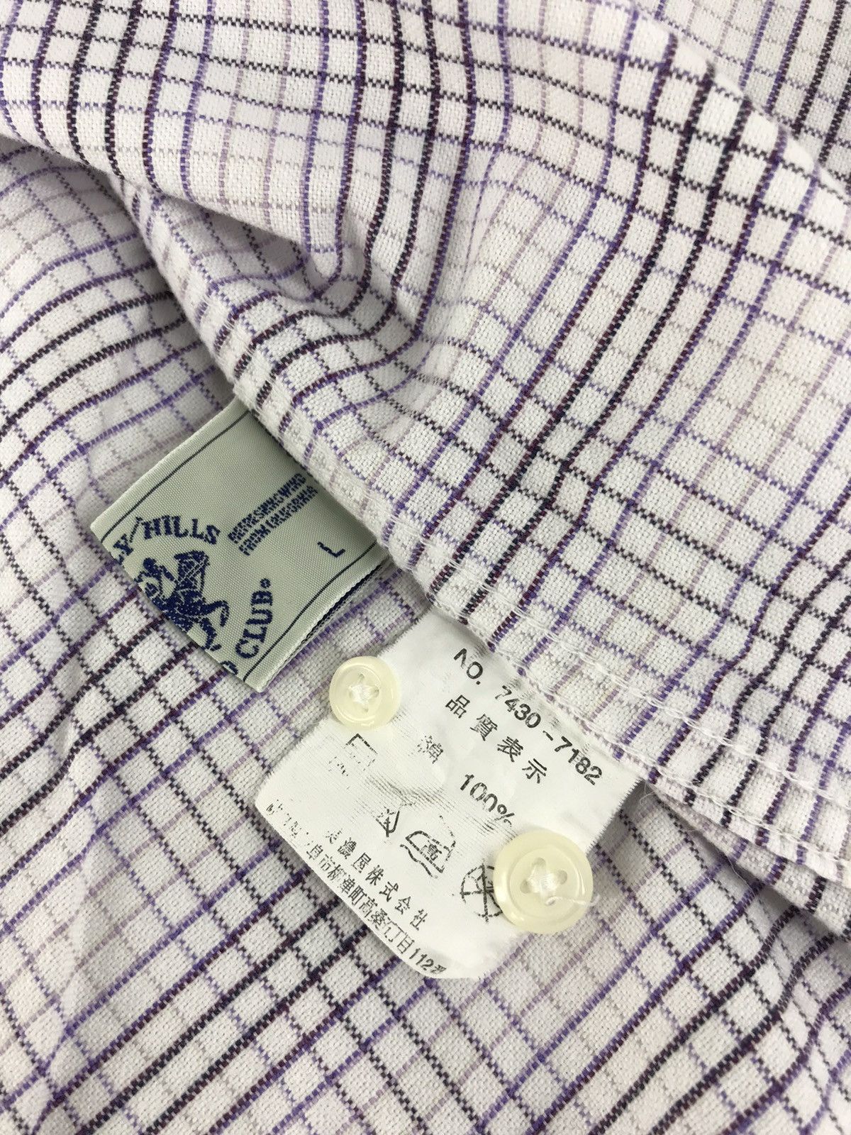 Beverly Hills Polo Club Beverly Hills Polo Club Single Pocket Plaid Check K135j Size US L / EU 52-54 / 3 - 8 Thumbnail