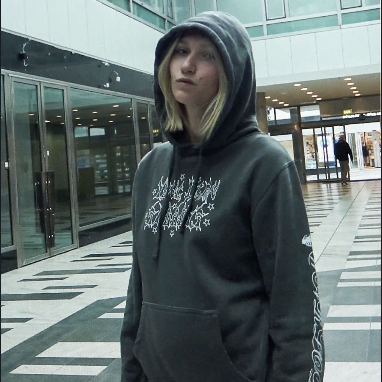 Yung Lean x Sad Boys Warlord Hoodie - Faded Black/Grey LG