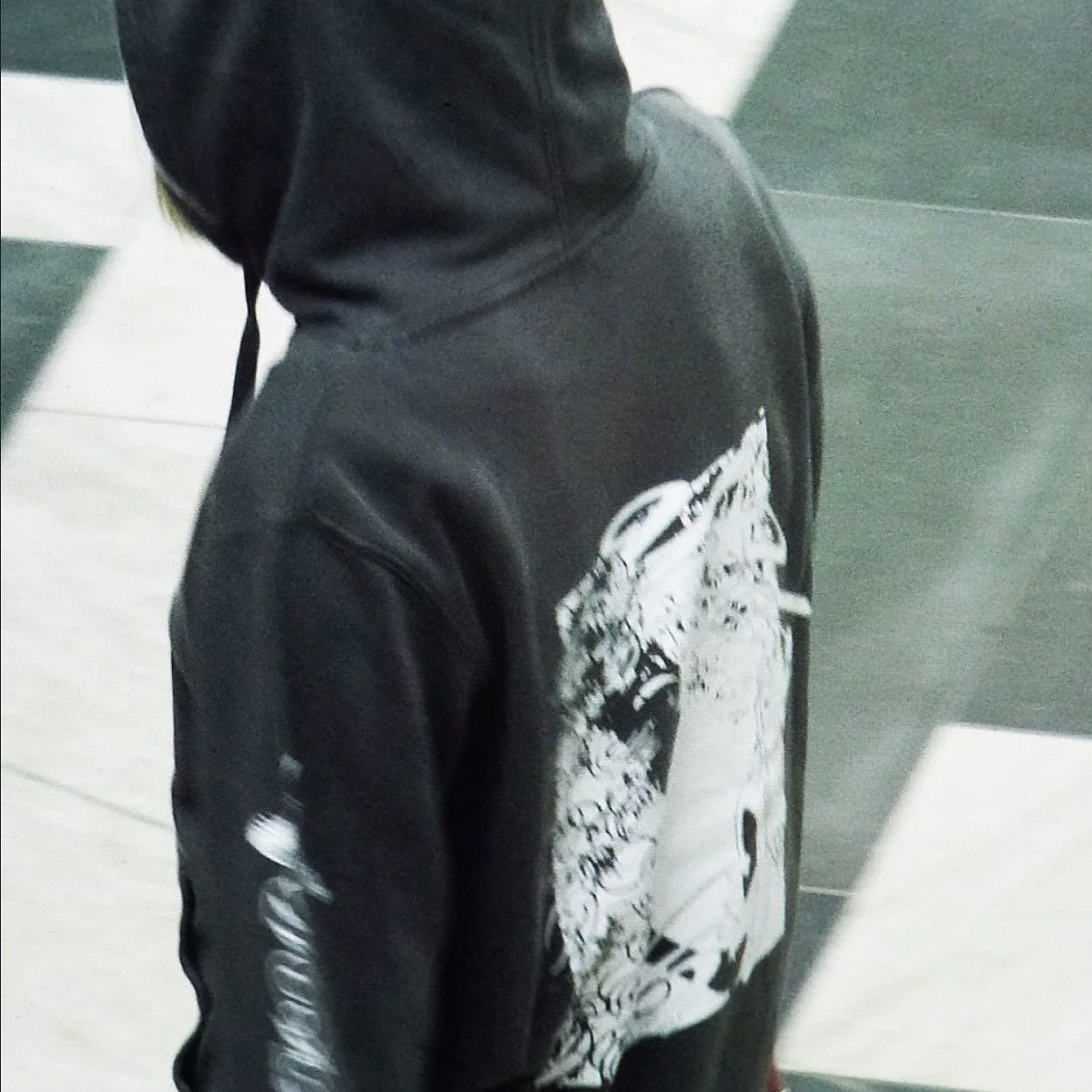 Yung Lean x Sad Boys Warlord Hoodie - Faded Black/Grey LG
