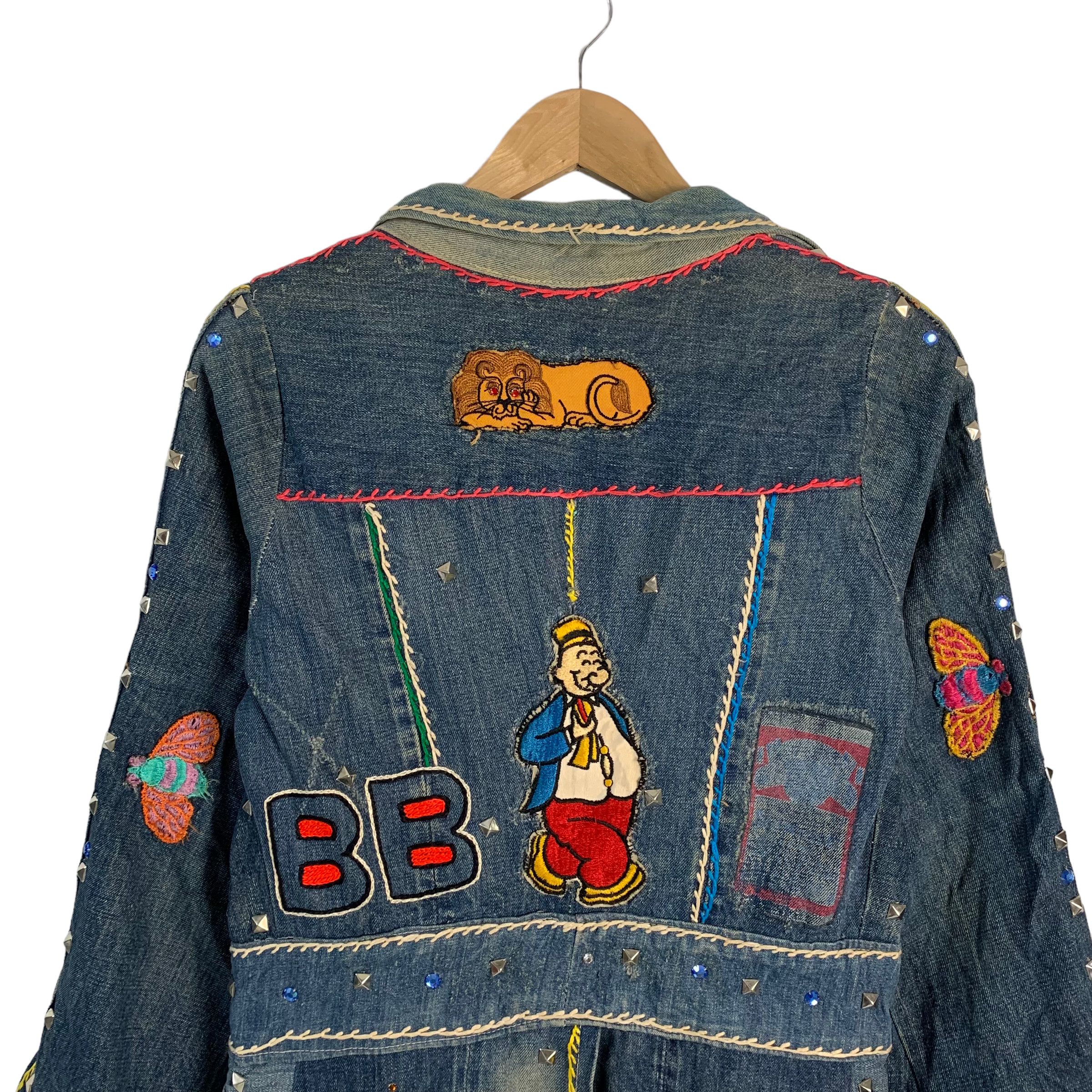 Other Vintage Custom Made Selvedge Full Cartoon Patches Jacket Size S / US 4 / IT 40 - 10 Thumbnail
