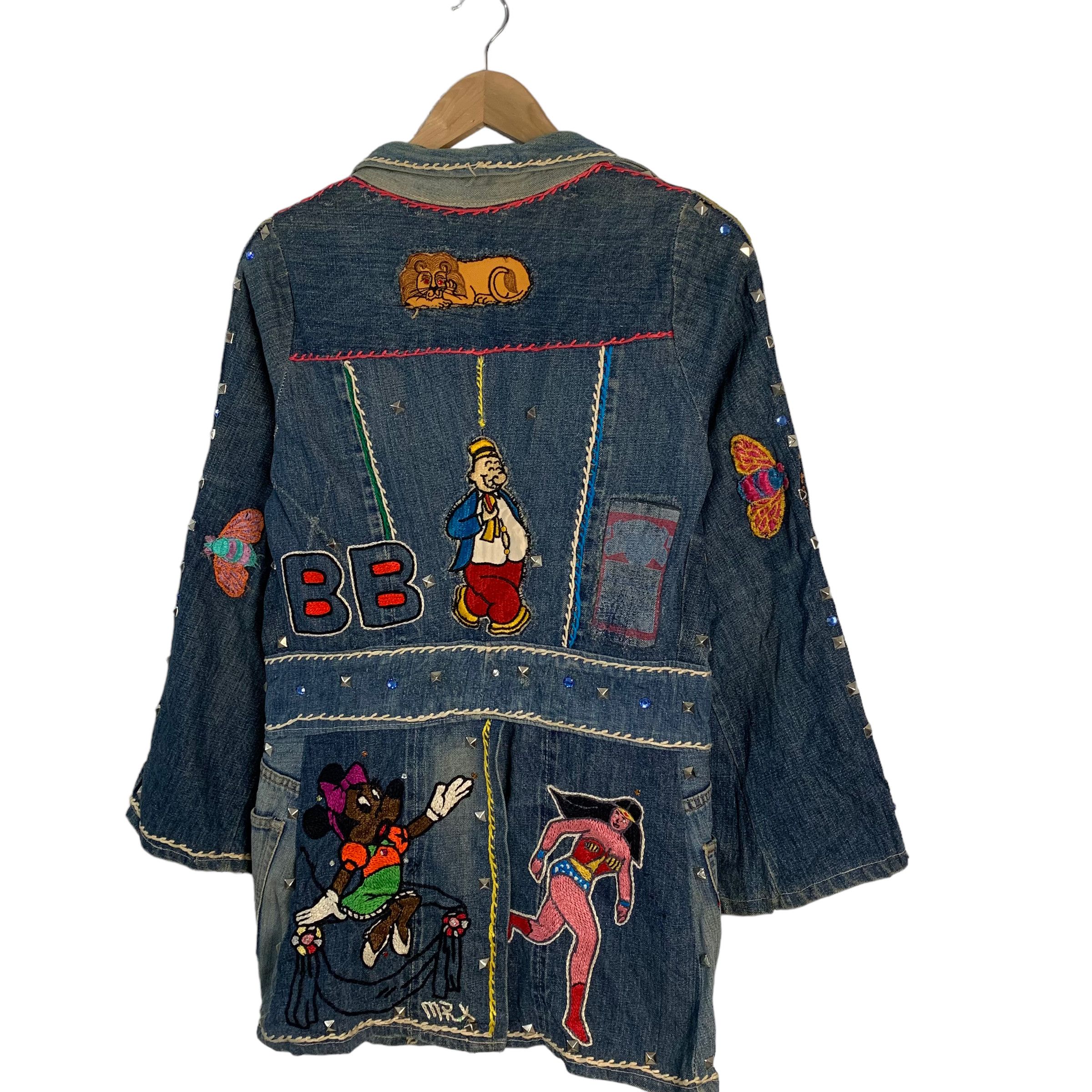 Other Vintage Custom Made Selvedge Full Cartoon Patches Jacket Size S / US 4 / IT 40 - 9 Thumbnail
