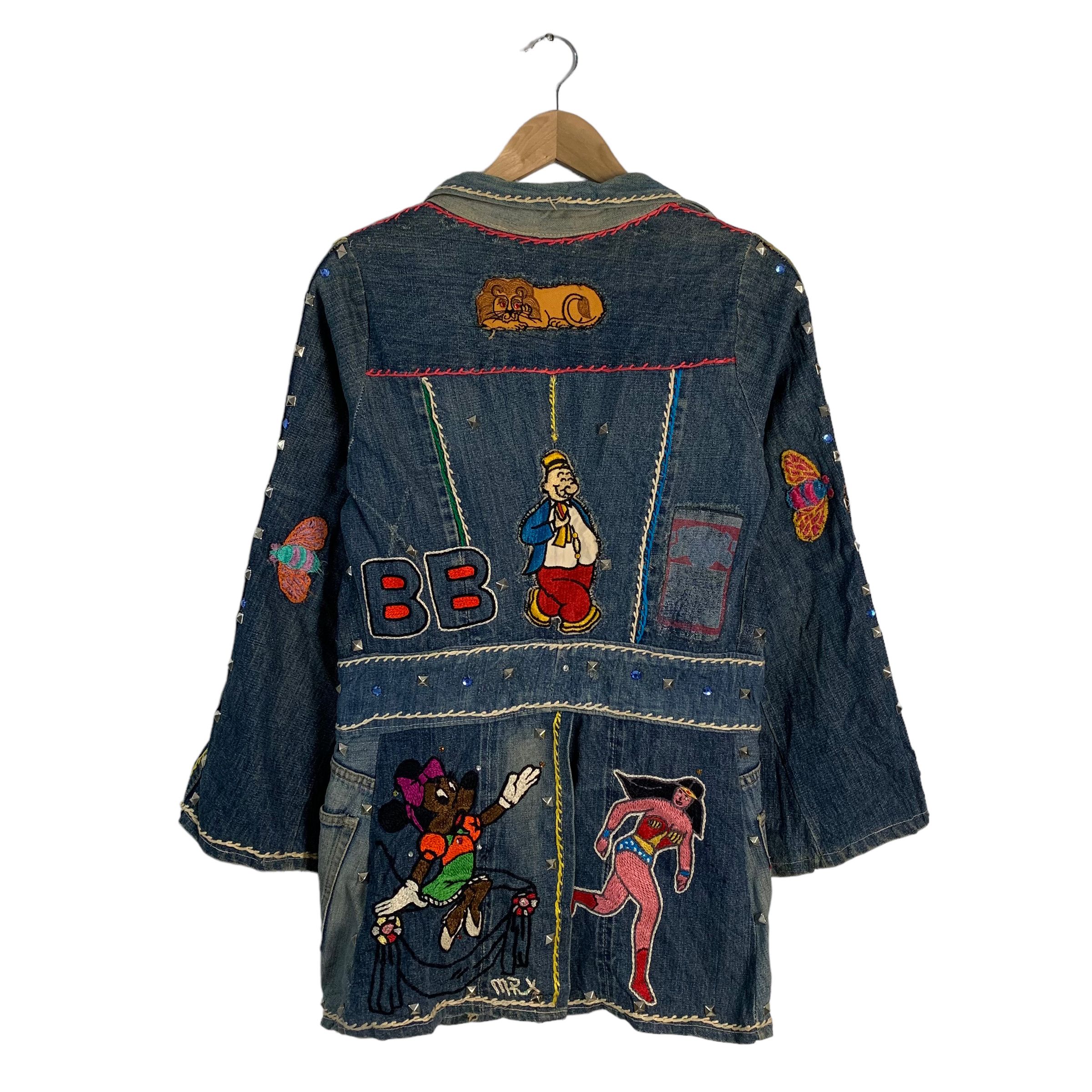 Other Vintage Custom Made Selvedge Full Cartoon Patches Jacket Size S / US 4 / IT 40 - 8 Thumbnail