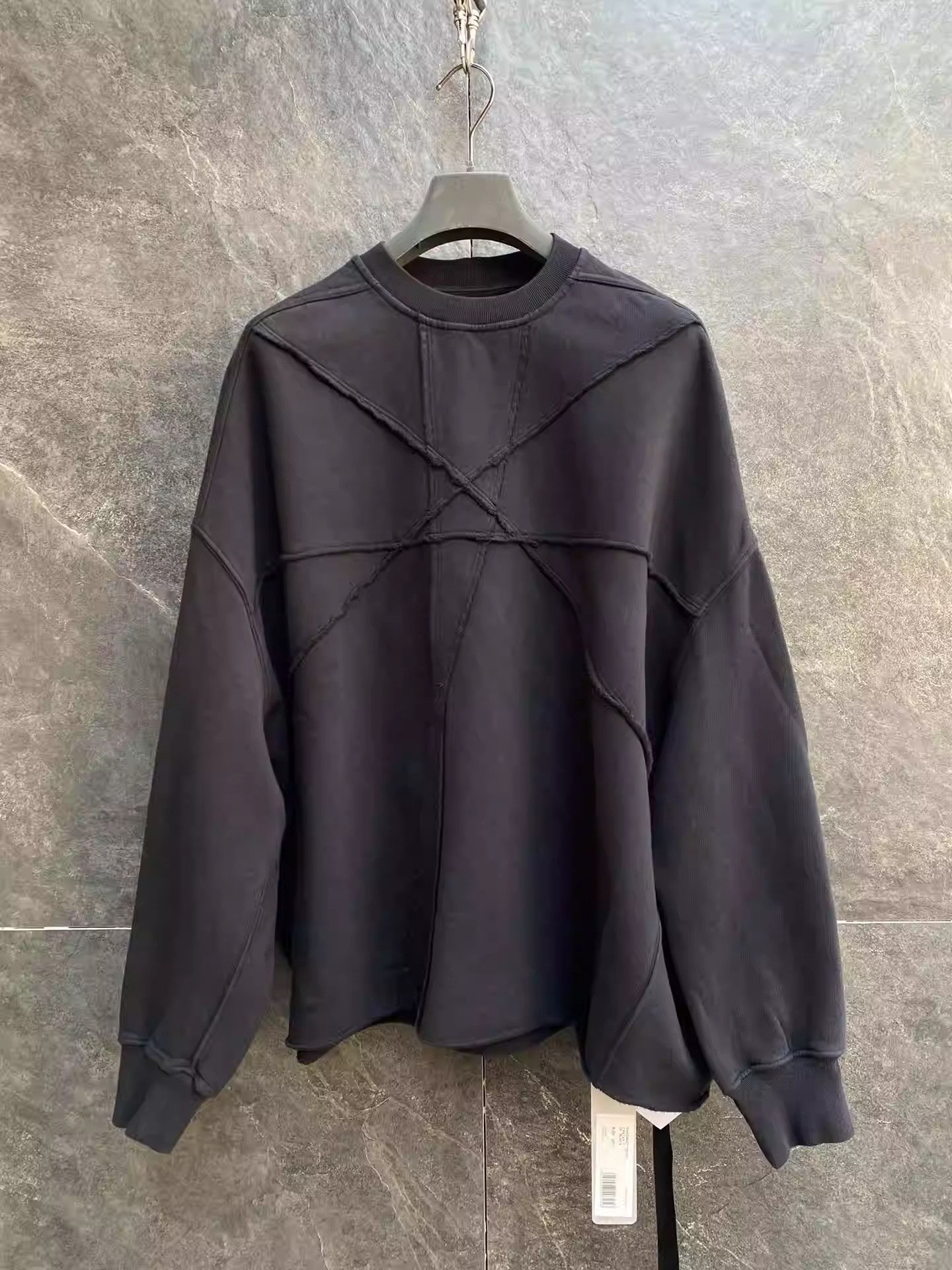 Rick Owens Rick Owens Drkshdw Pentastar bat sleeve fleece sweatshirt Size US S / EU 44-46 / 1 - 1 Thumbnail