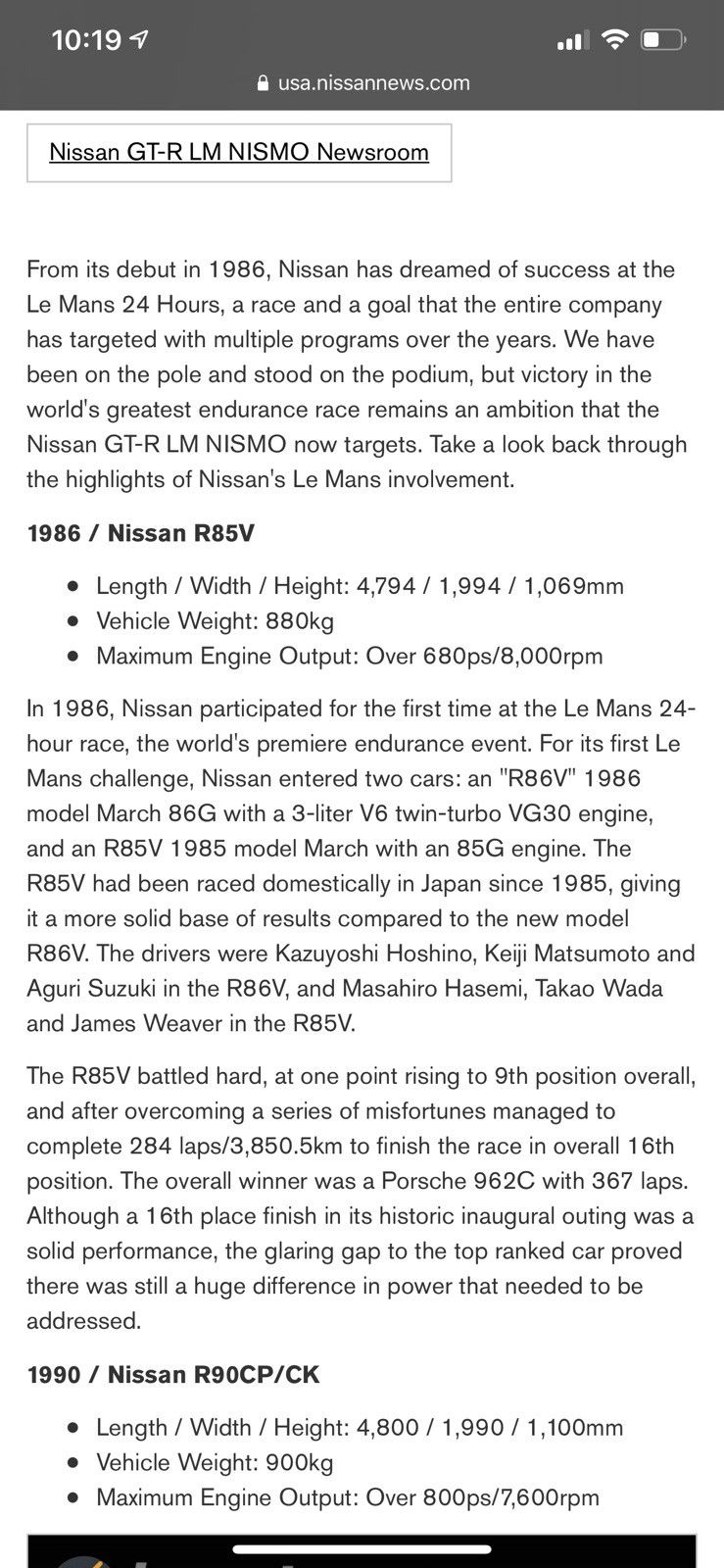Japanese Brand × Vintage NOS 1986 NISMO NISSAN RACING TEAM LE MANS SHIRT Size US S / EU 44-46 / 1 - 9 Thumbnail