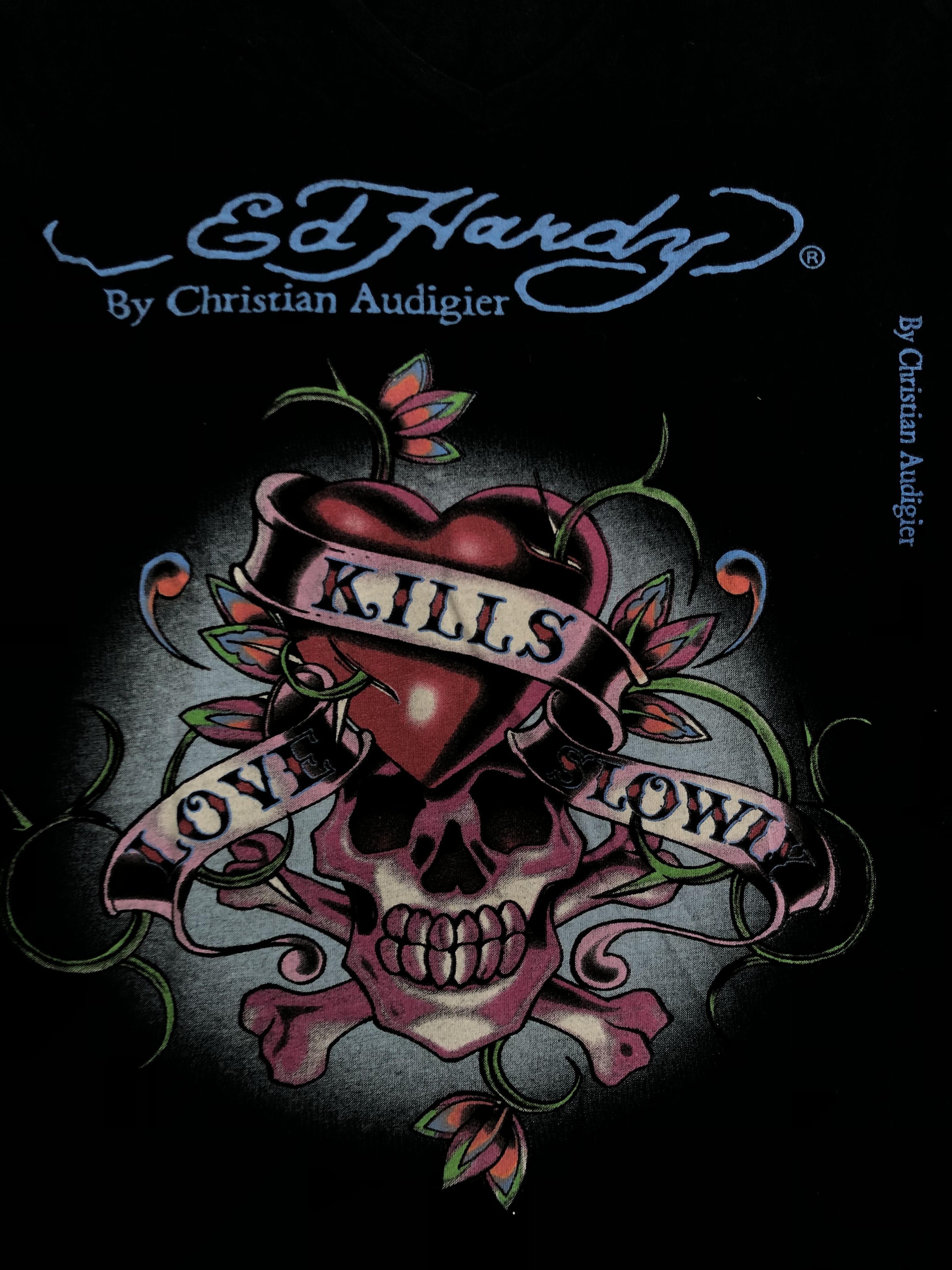 Christian Audigier Womens Ed Hardy Christian Audigier Skull t-shirt Size M / US 6-8 / IT 42-44 - 3 Thumbnail