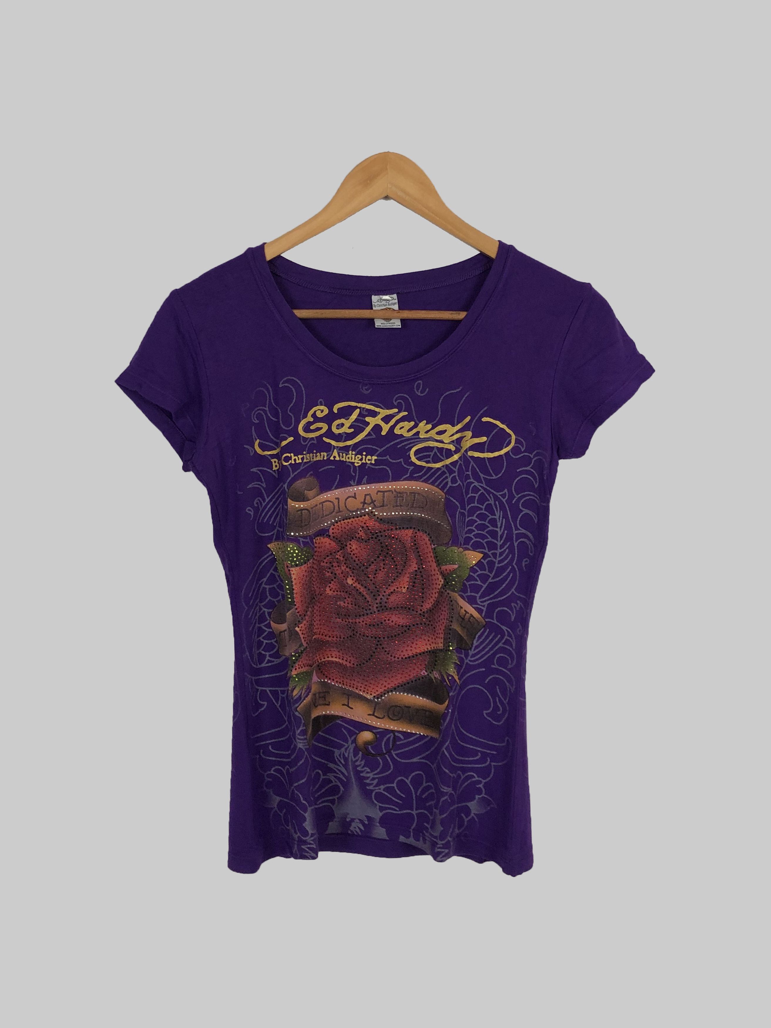 Christian Audigier Womens Ed Hardy Christian Audigier Skull t-shirt Size M / US 6-8 / IT 42-44 - 1 Thumbnail