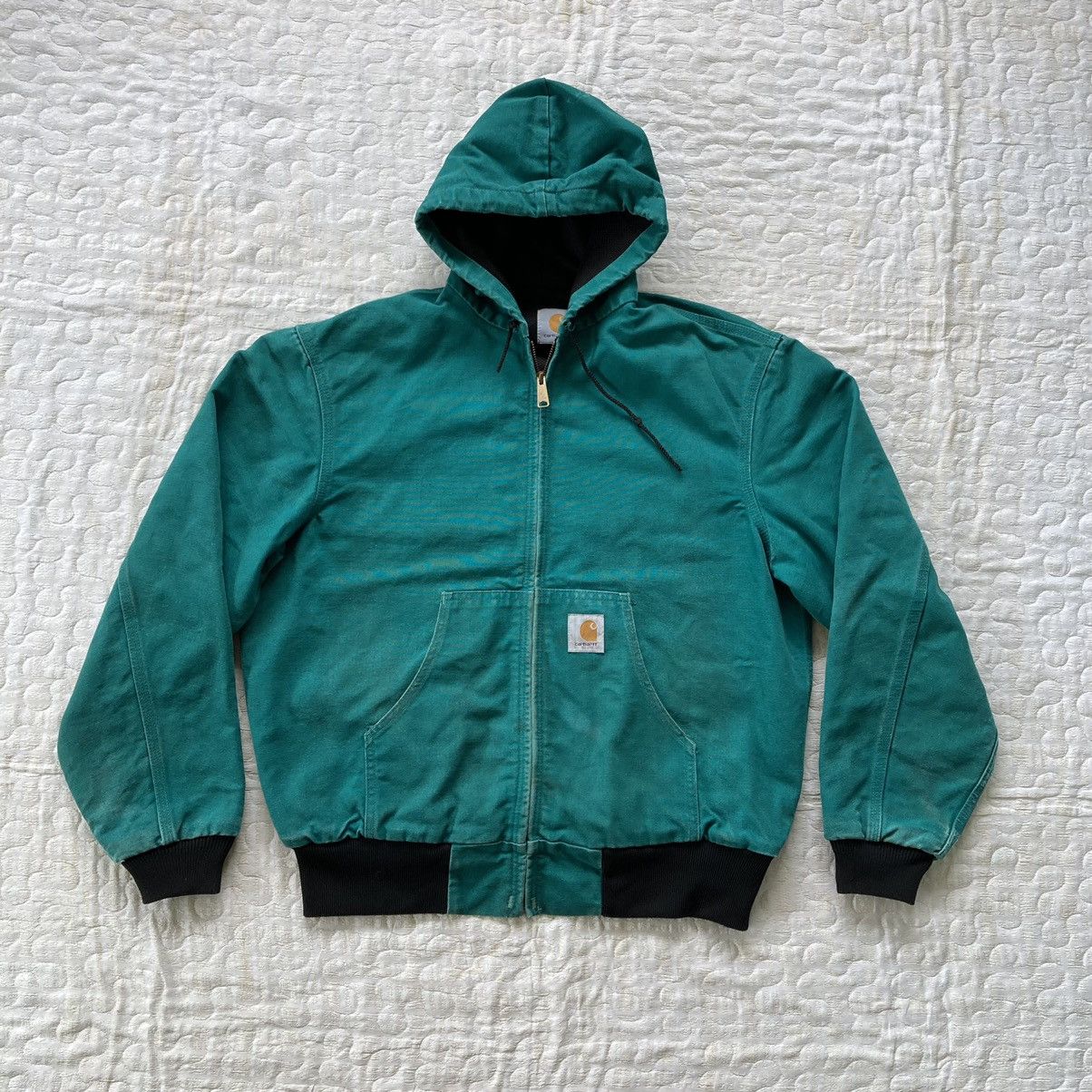 Carhartt VERY RARE DARK CYAN COLOR CARHART HODIE JACKET | Grailed