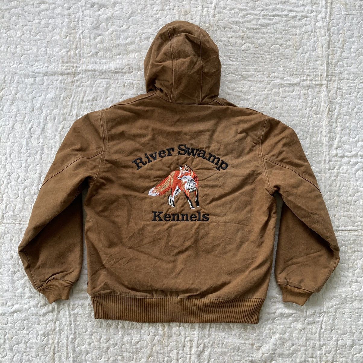 Carhartt × Vintage VINTAGE EARLY 1990s CARHART BROWN HODIE WINTH EMBROIDED LOGO Size US M / EU 48-50 / 2 - 1 Thumbnail