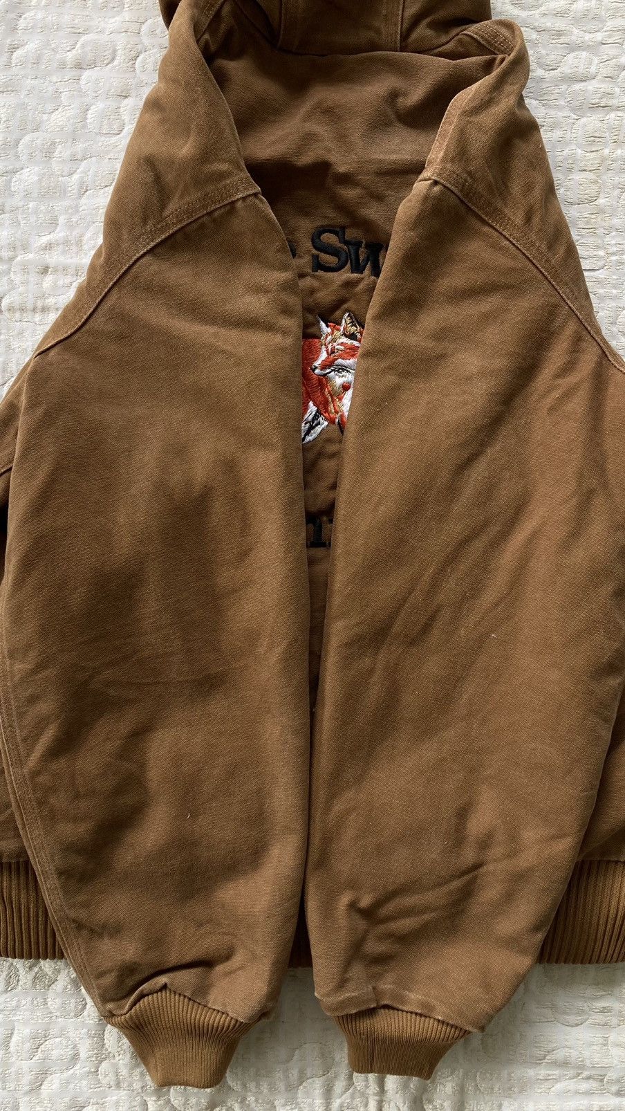 Carhartt × Vintage VINTAGE EARLY 1990s CARHART BROWN HODIE WINTH EMBROIDED LOGO Size US M / EU 48-50 / 2 - 7 Thumbnail