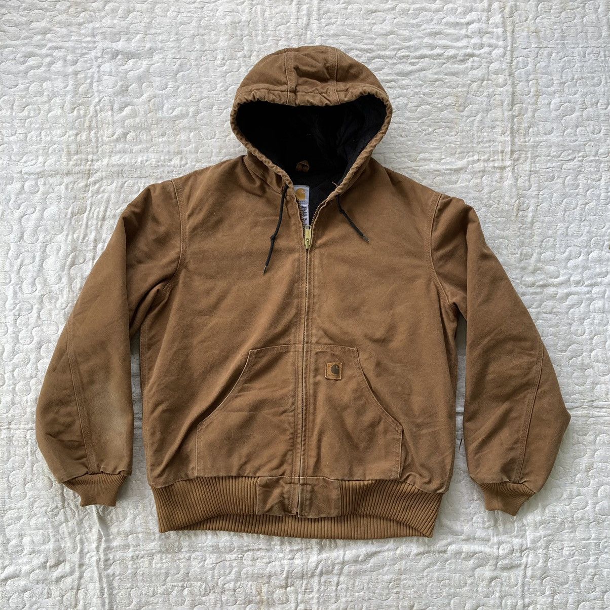 Carhartt × Vintage VINTAGE EARLY 1990s CARHART BROWN HODIE WINTH EMBROIDED LOGO Size US M / EU 48-50 / 2 - 2 Thumbnail