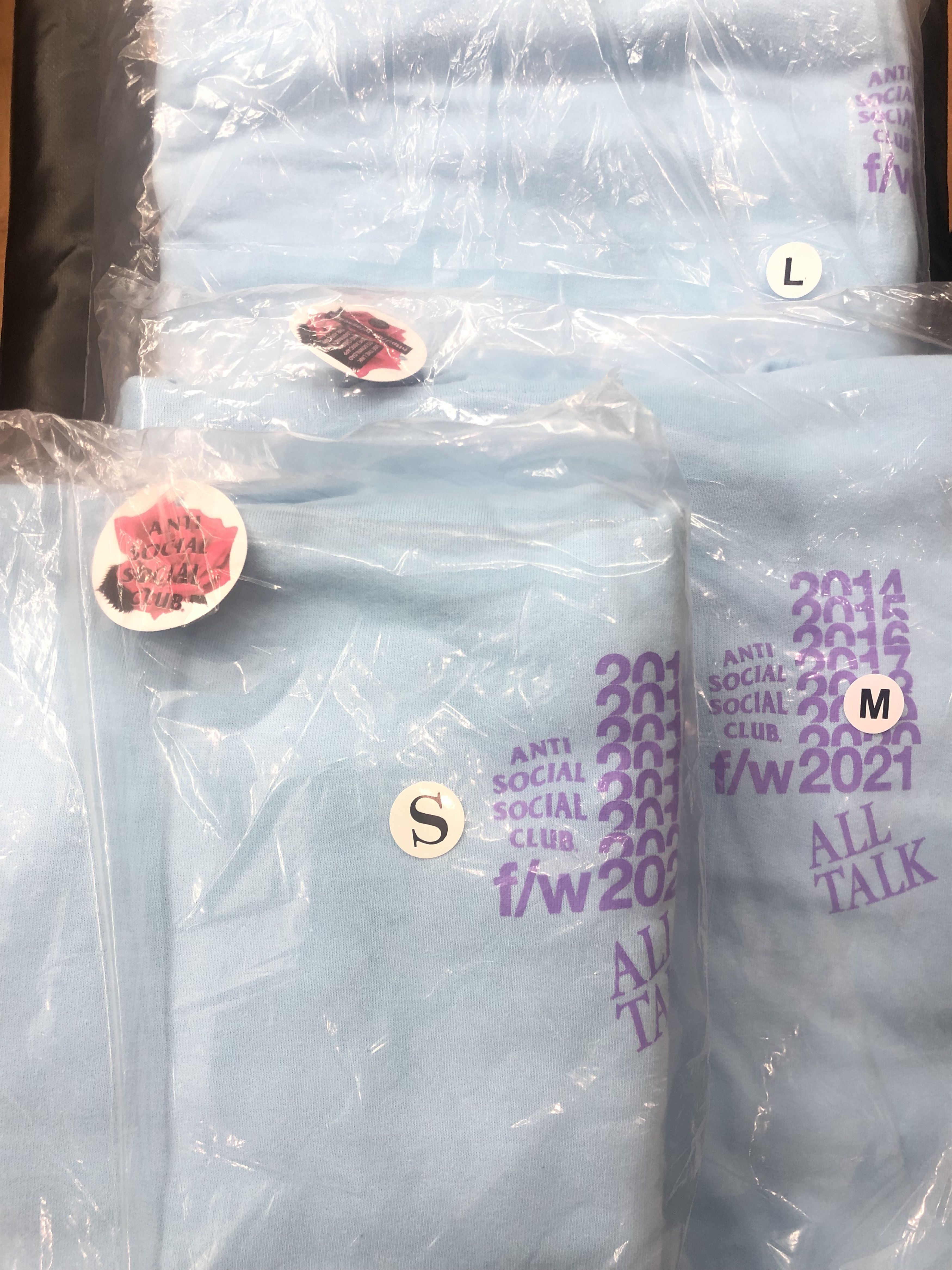 Anti Social Social Club DS F/W 2021 Purple ASSC All Talk On A Blog Blue Hoodie BAPE Size US S / EU 44-46 / 1 - 4 Thumbnail