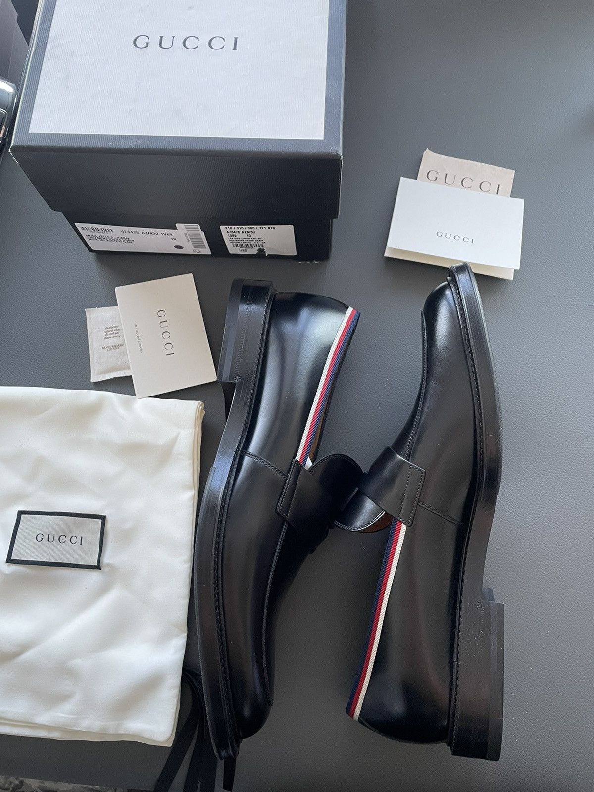 Gucci Brand NEW Runway Gucci Leather Loafer Shoes Size US 7.5 / EU 40-41 - 2 Thumbnail