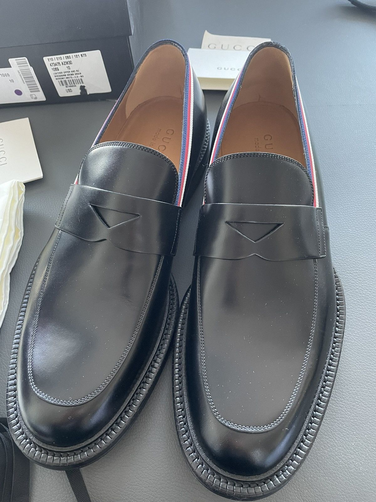 Gucci Brand NEW Runway Gucci Leather Loafer Shoes Size US 7.5 / EU 40-41 - 6 Thumbnail