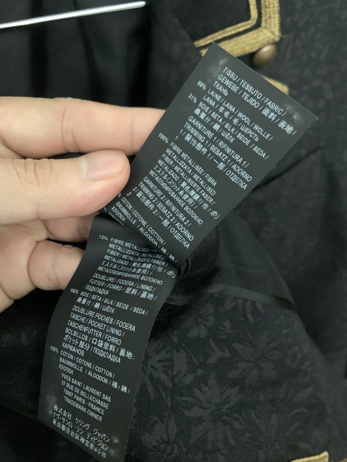 Saint Laurent Paris Saint Laurent Floral Jacquard Military Blazer (sz 50) Size 50R - 5 Thumbnail