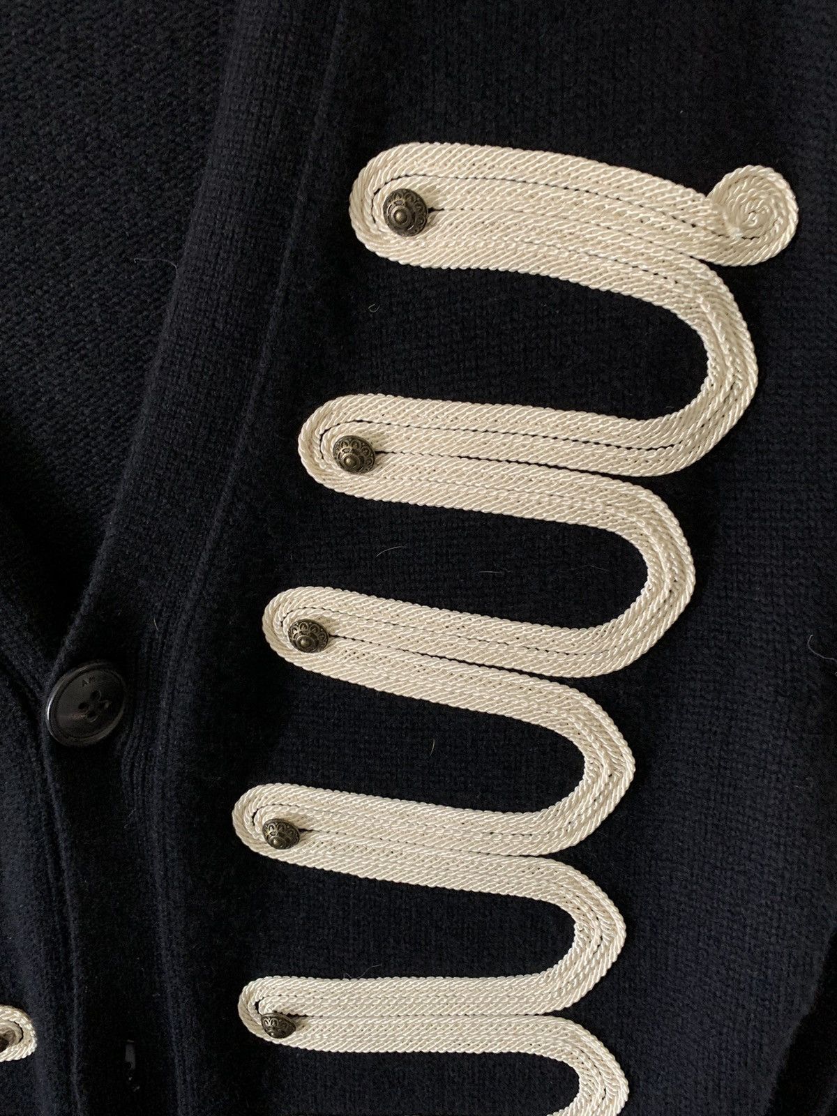 Amiri Amiri Rope Trimmed Wool/Cashmere Cardigan (sz XS) Size US XS / EU 42 / 0 - 4 Thumbnail