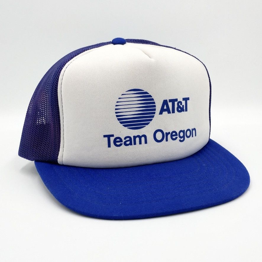 Vintage Vintage AT&T Team Oregon Snapback Trucker Mesh Hat Size ONE SIZE - 3 Thumbnail