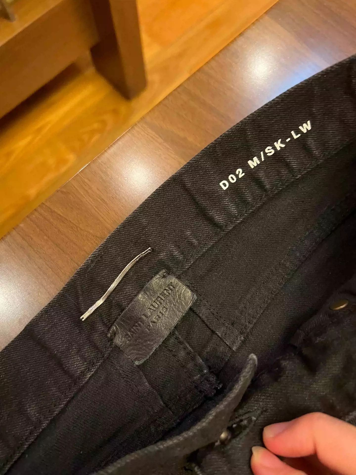 Saint Laurent Paris Saint Laurent Black knife cut destroyed jeans Size US 31 - 3 Thumbnail