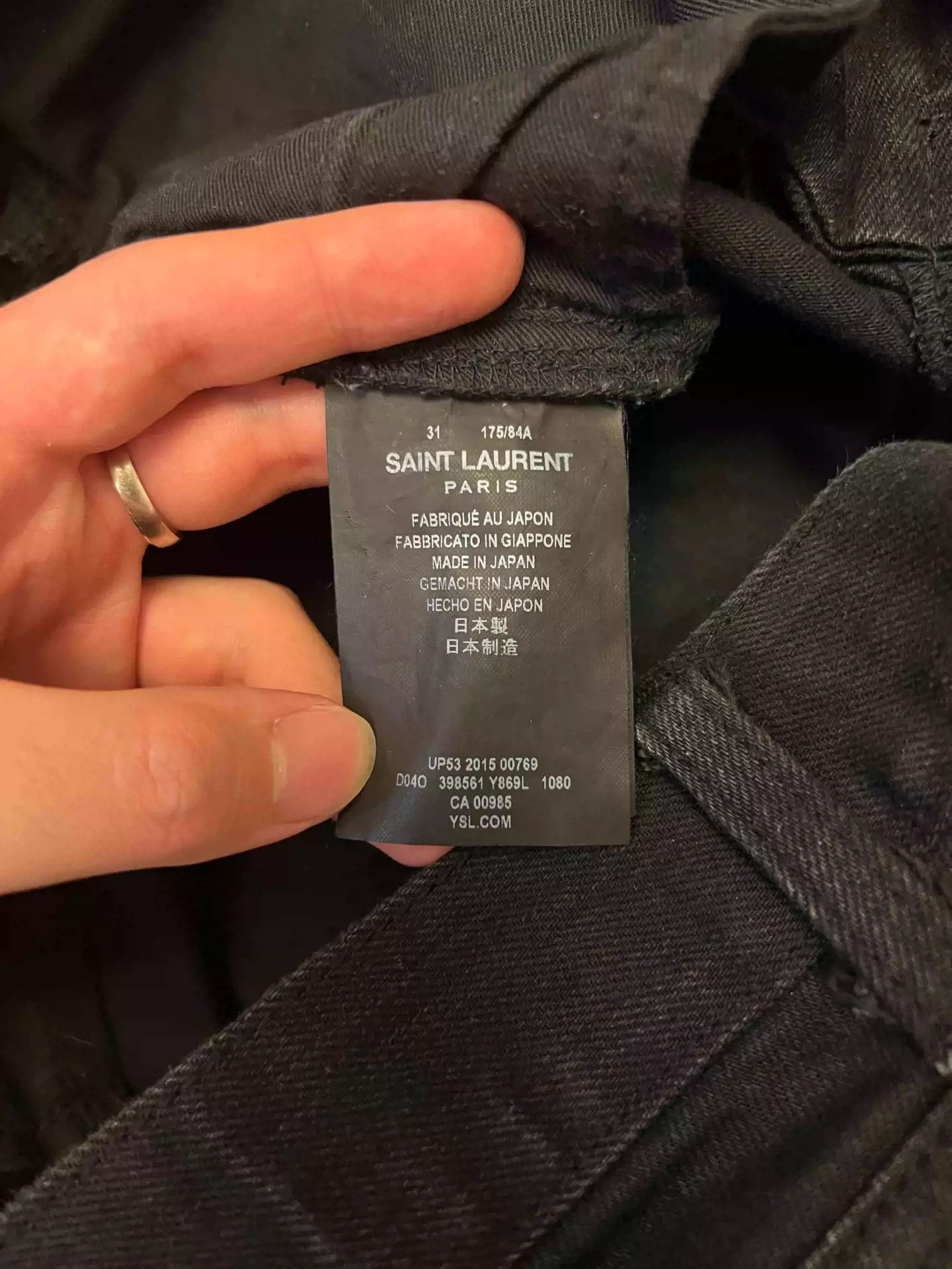 Saint Laurent Paris Saint Laurent Black knife cut destroyed jeans Size US 31 - 5 Thumbnail