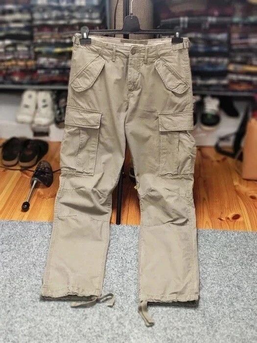 Japanese Brand Vintage Travis Scott Cargo Beige pants Streetwear Japan Size US 29 - 9 Thumbnail