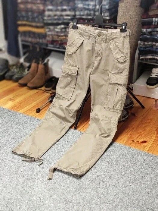 Japanese Brand Vintage Travis Scott Cargo Beige pants Streetwear Japan Size US 29 - 10 Thumbnail