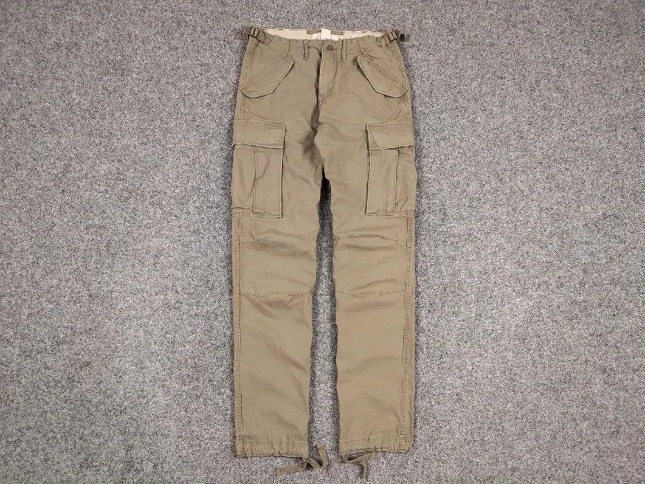 Japanese Brand Vintage Travis Scott Cargo Beige pants Streetwear Japan Size US 29 - 1 Thumbnail