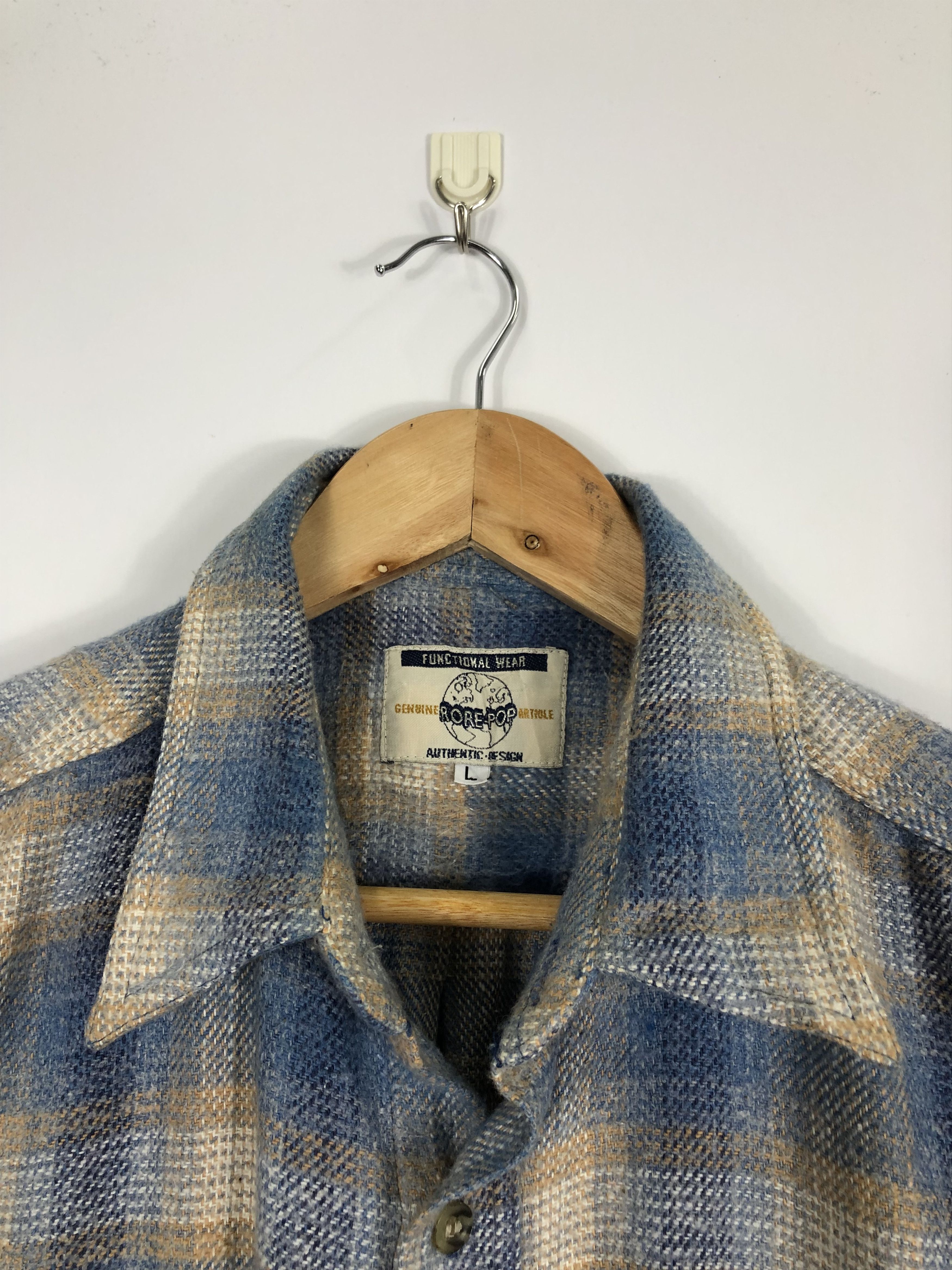 Japanese Brand × Vintage Vintage Japanese Brand Shadow Plaid Flannel Size US L / EU 52-54 / 3 - 9 Thumbnail
