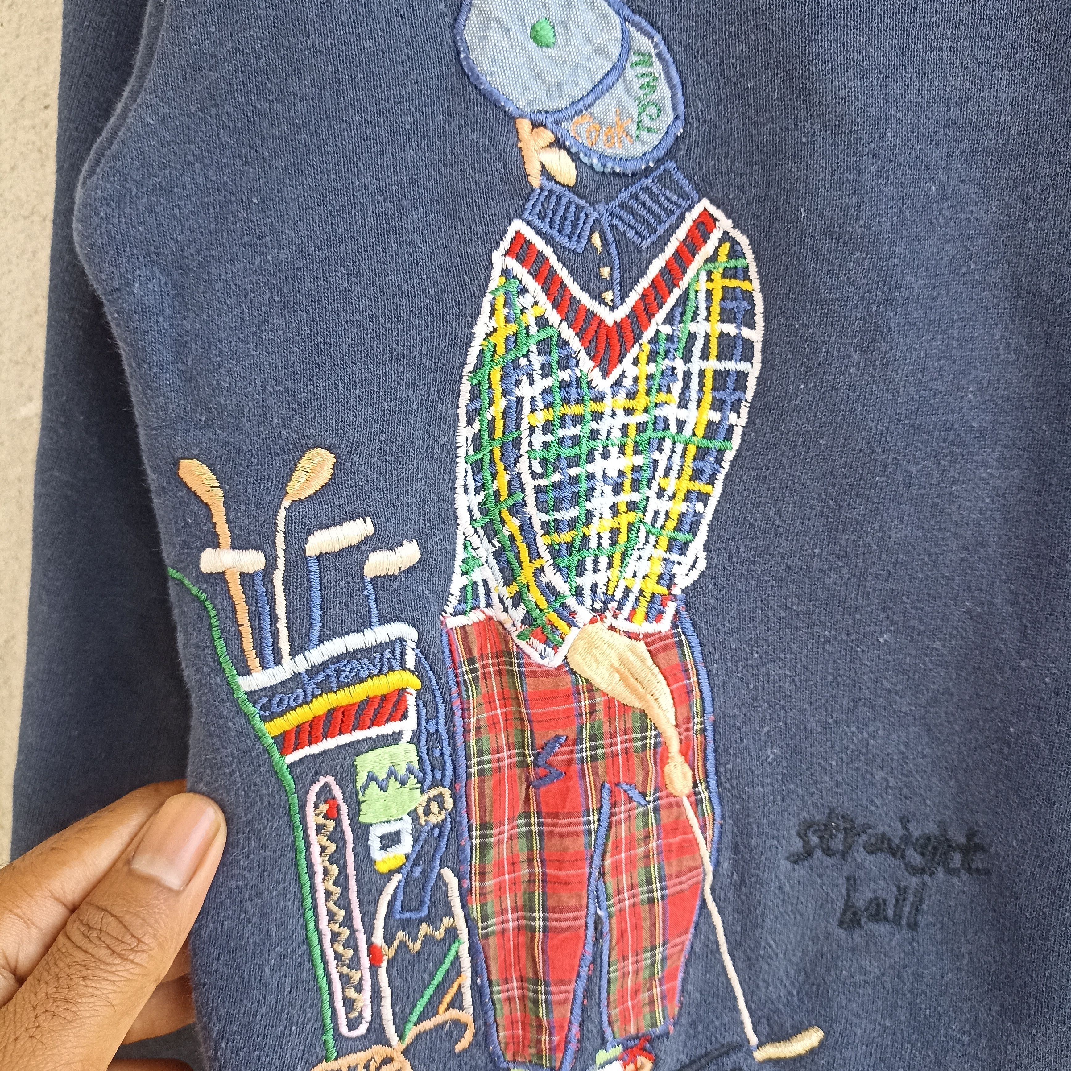 Japanese Brand Cooktown Collection Golf Embroidery Blue Cardigan Size M / US 6-8 / IT 42-44 - 10 Thumbnail