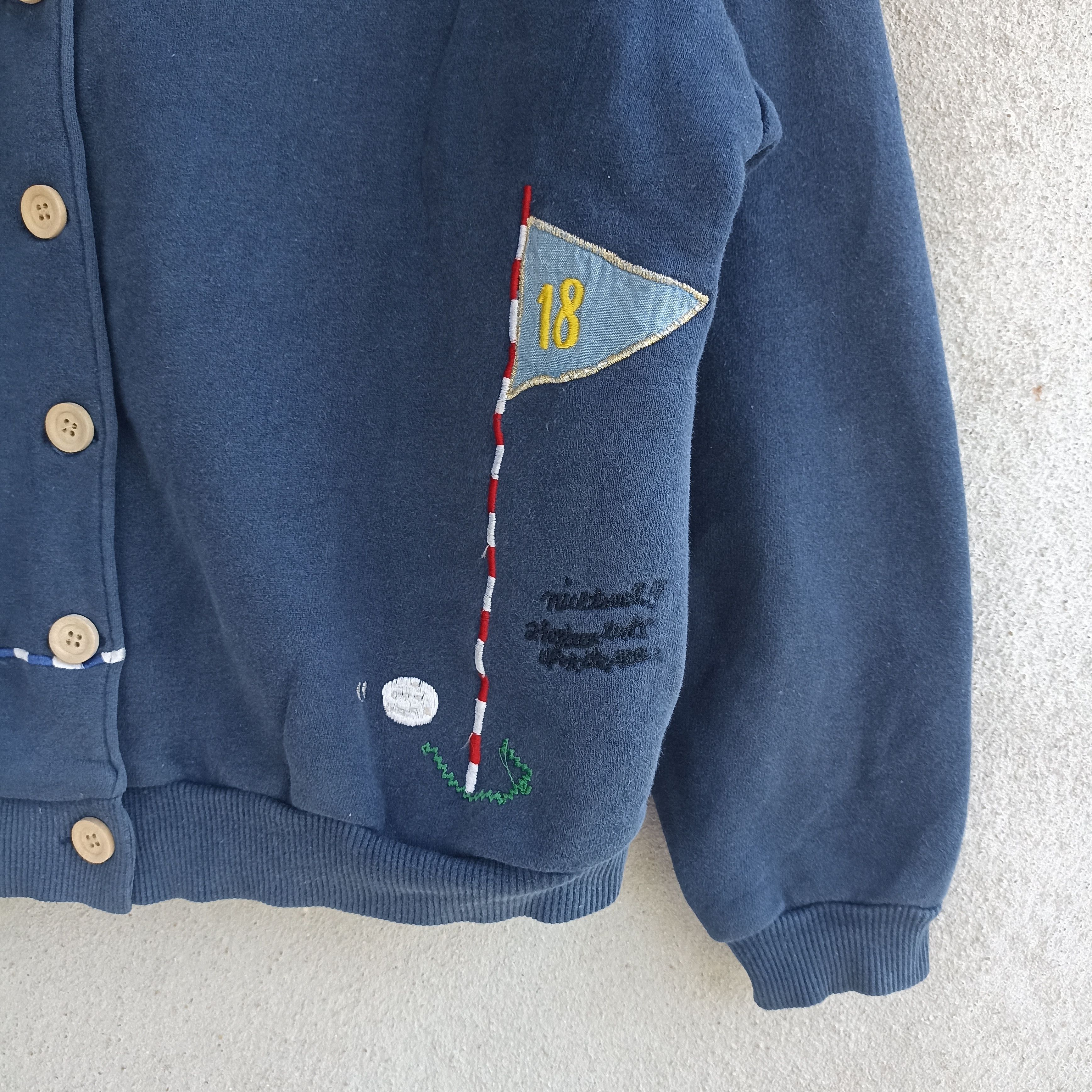 Japanese Brand Cooktown Collection Golf Embroidery Blue Cardigan Size M / US 6-8 / IT 42-44 - 8 Thumbnail