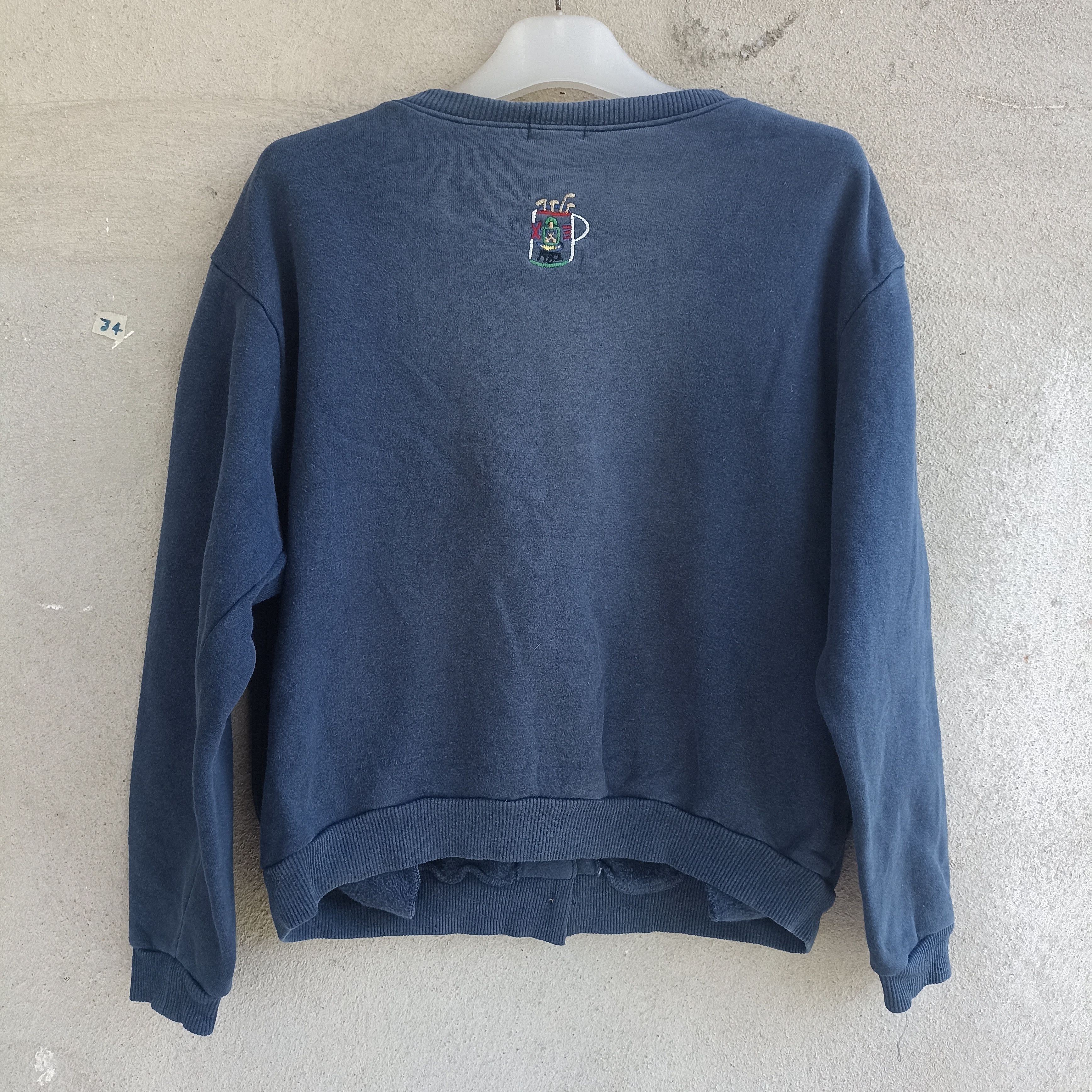 Japanese Brand Cooktown Collection Golf Embroidery Blue Cardigan Size M / US 6-8 / IT 42-44 - 2 Thumbnail