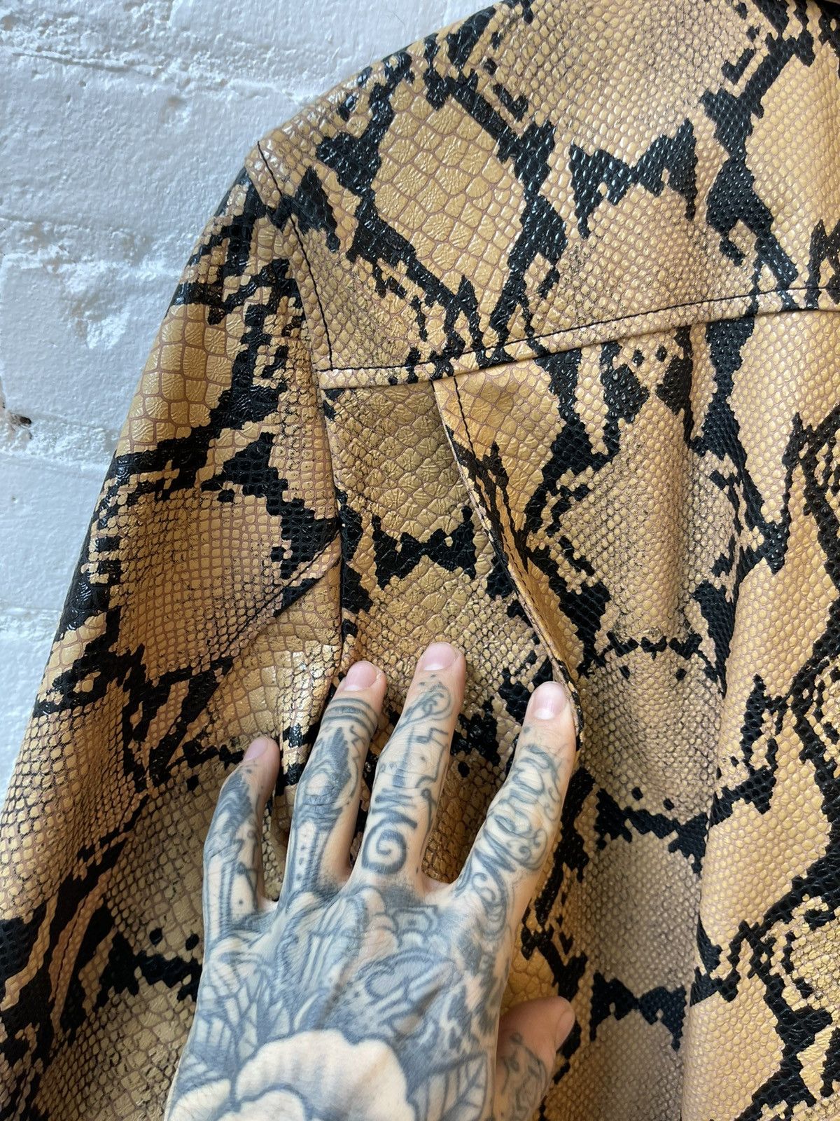 Celine × Hedi Slimane Celine SS20 RUNWAY PYTHON Embossed Bomber Leather Jacket Size US M / EU 48-50 / 2 - 12 Thumbnail