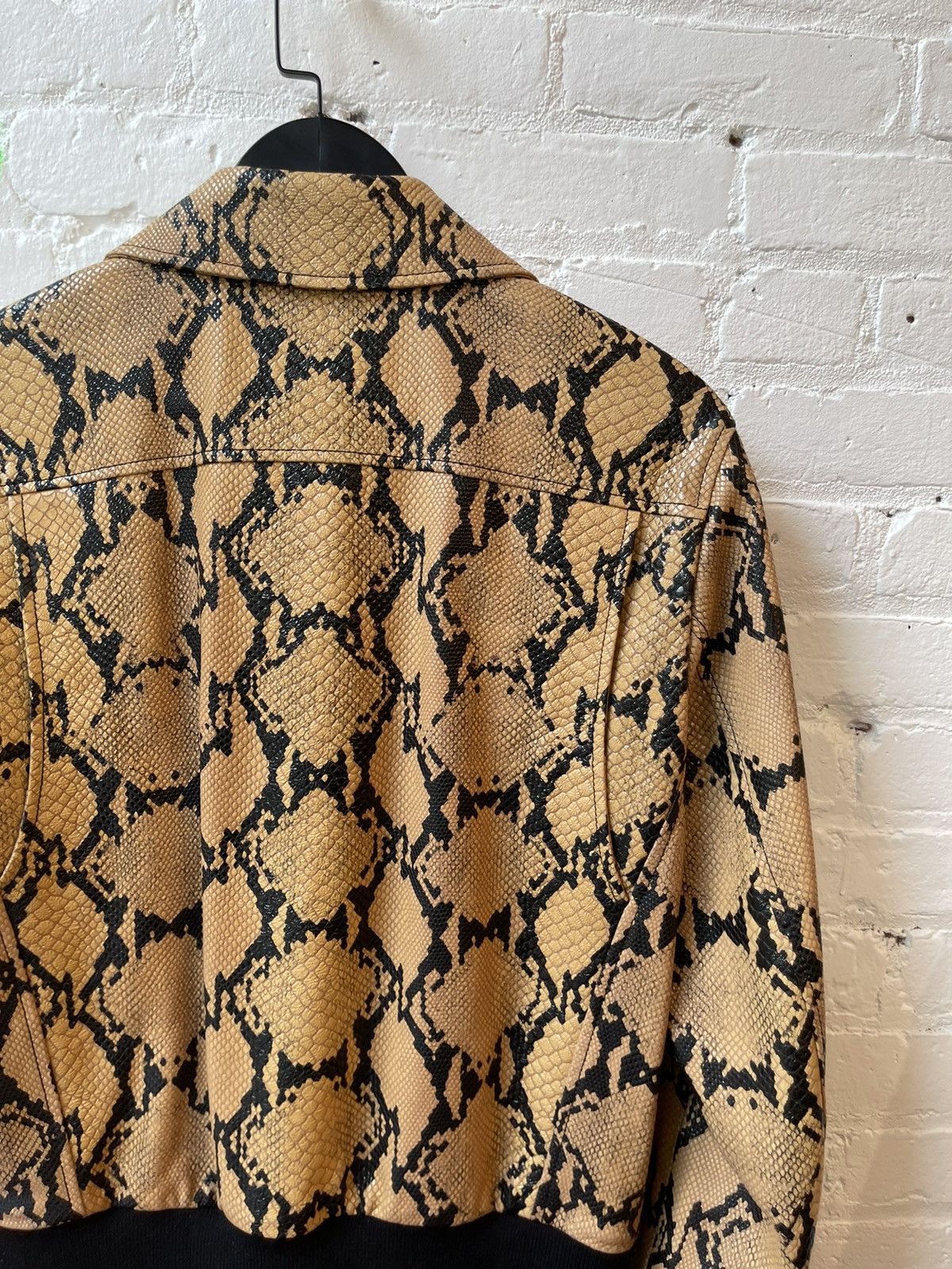 Celine × Hedi Slimane Celine SS20 RUNWAY PYTHON Embossed Bomber Leather Jacket Size US M / EU 48-50 / 2 - 10 Thumbnail