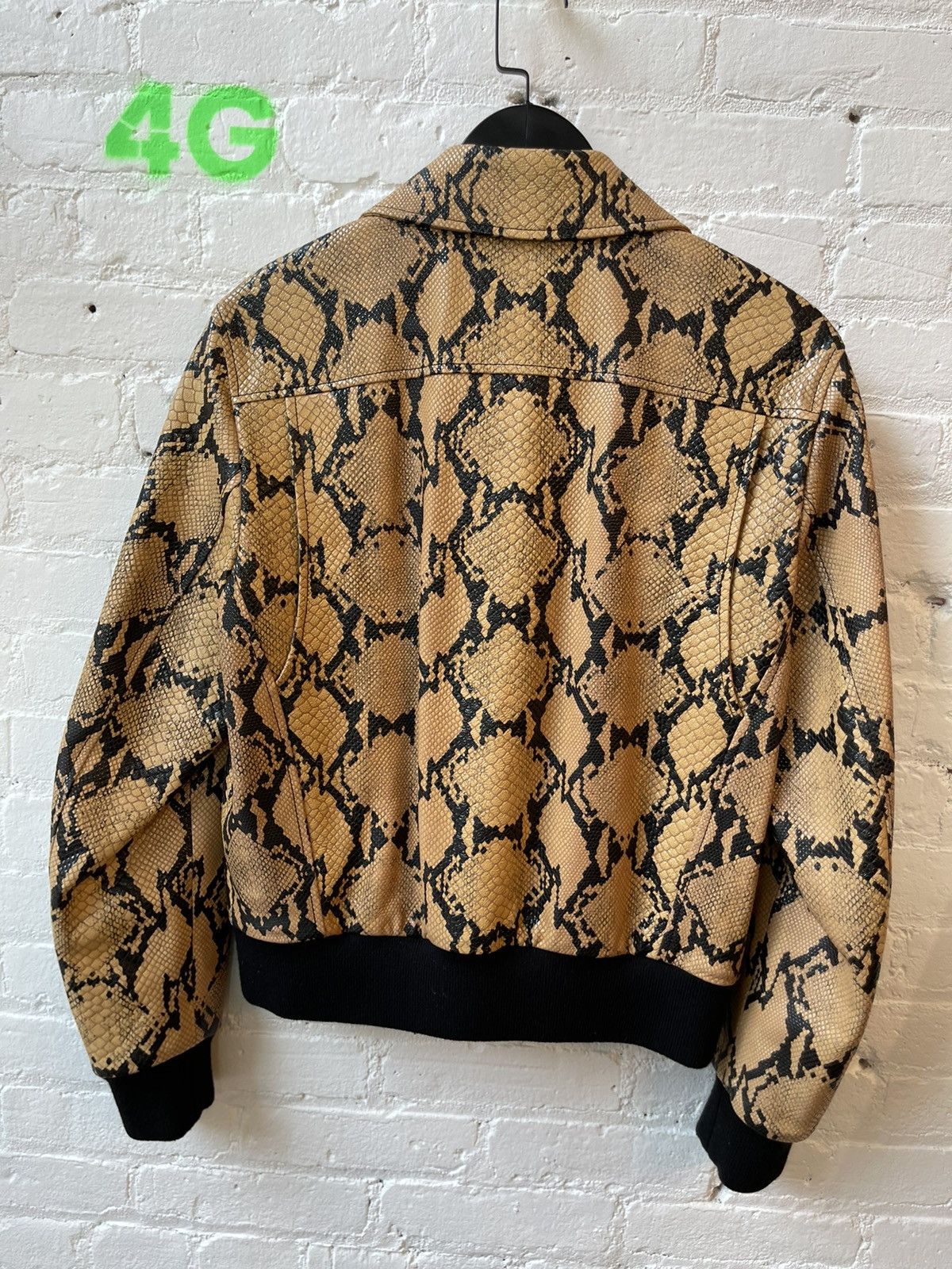 Celine × Hedi Slimane Celine SS20 RUNWAY PYTHON Embossed Bomber Leather Jacket Size US M / EU 48-50 / 2 - 9 Thumbnail