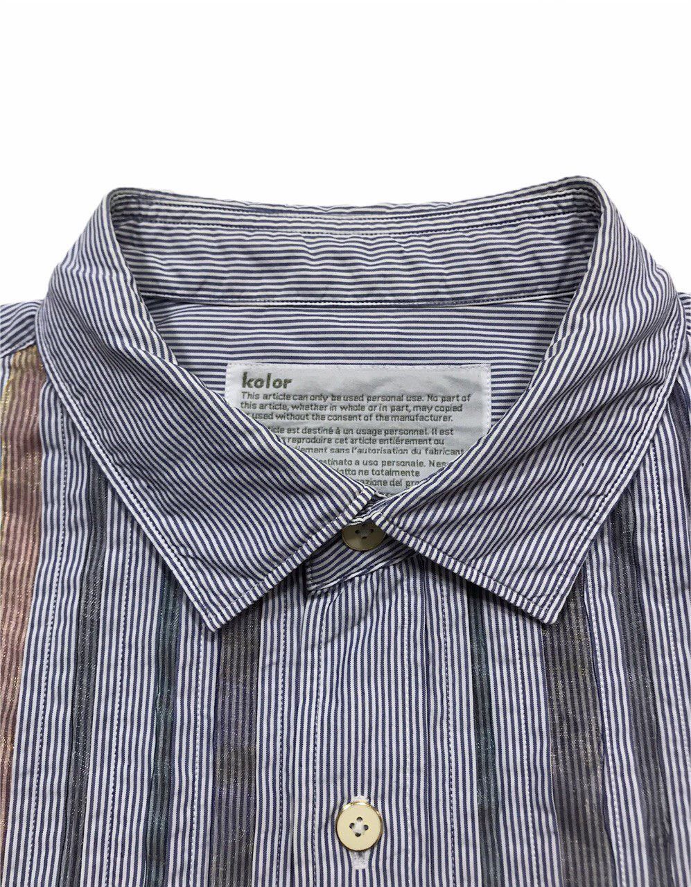 Kolor Grosgrain-Ribbon Pinstriped Shirt Size US M / EU 48-50 / 2 - 4 Thumbnail