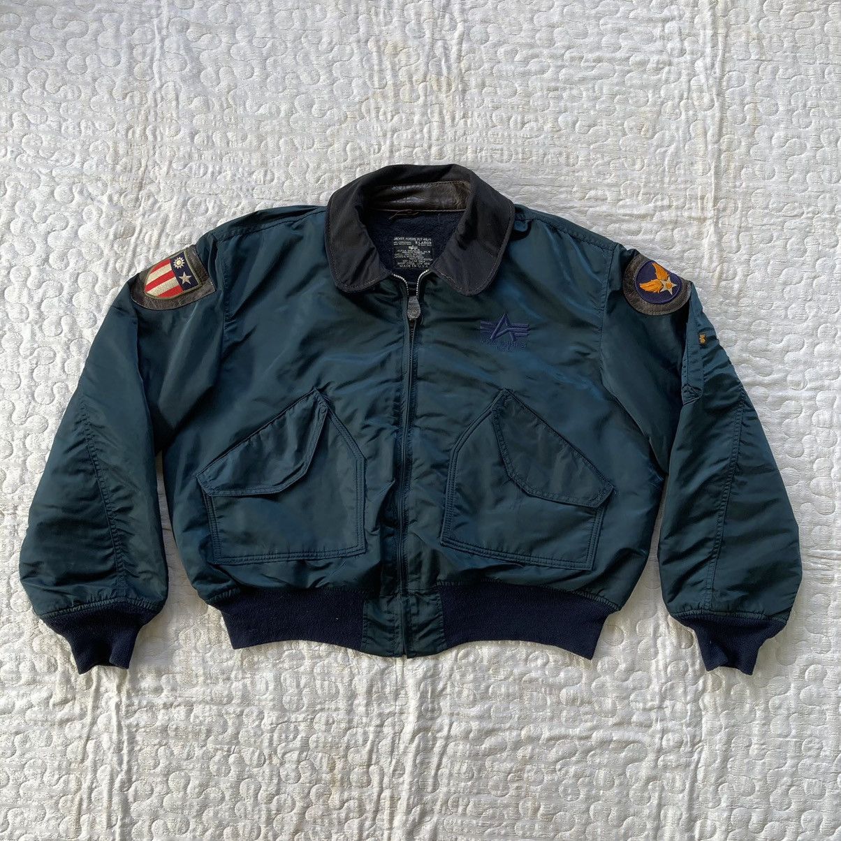 Alpha Industries VINTAGE 1990s US MADE ALPHA INDUSTRIES BOMBER JACKET Size US XL / EU 56 / 4 - 1 Thumbnail