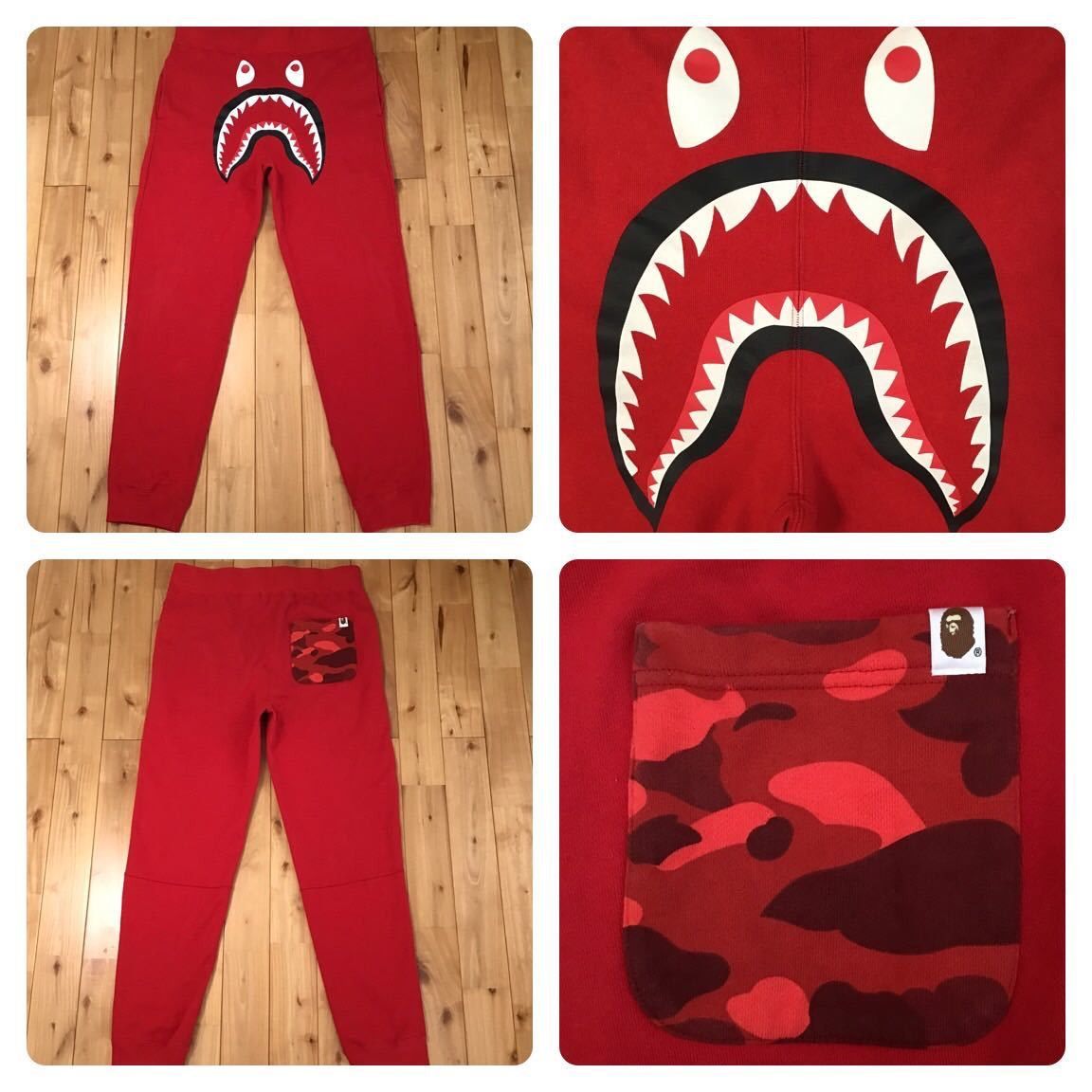 Bape BAPE Shark sweat pants red camo a bathing ape ★size XL Size US 36 / EU 52 - 1 Thumbnail